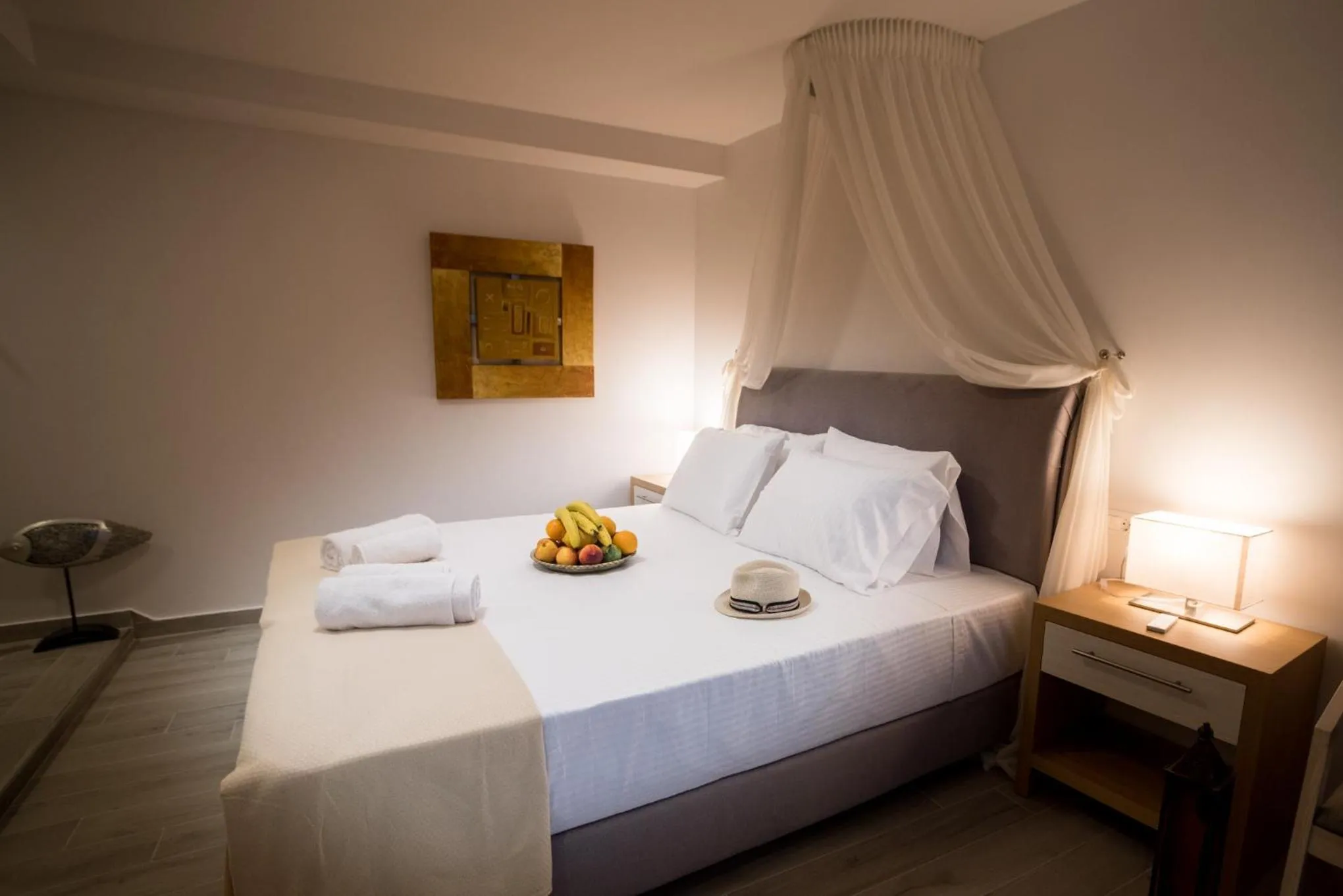 Night, Bed in Kratiras View Luxury Suites