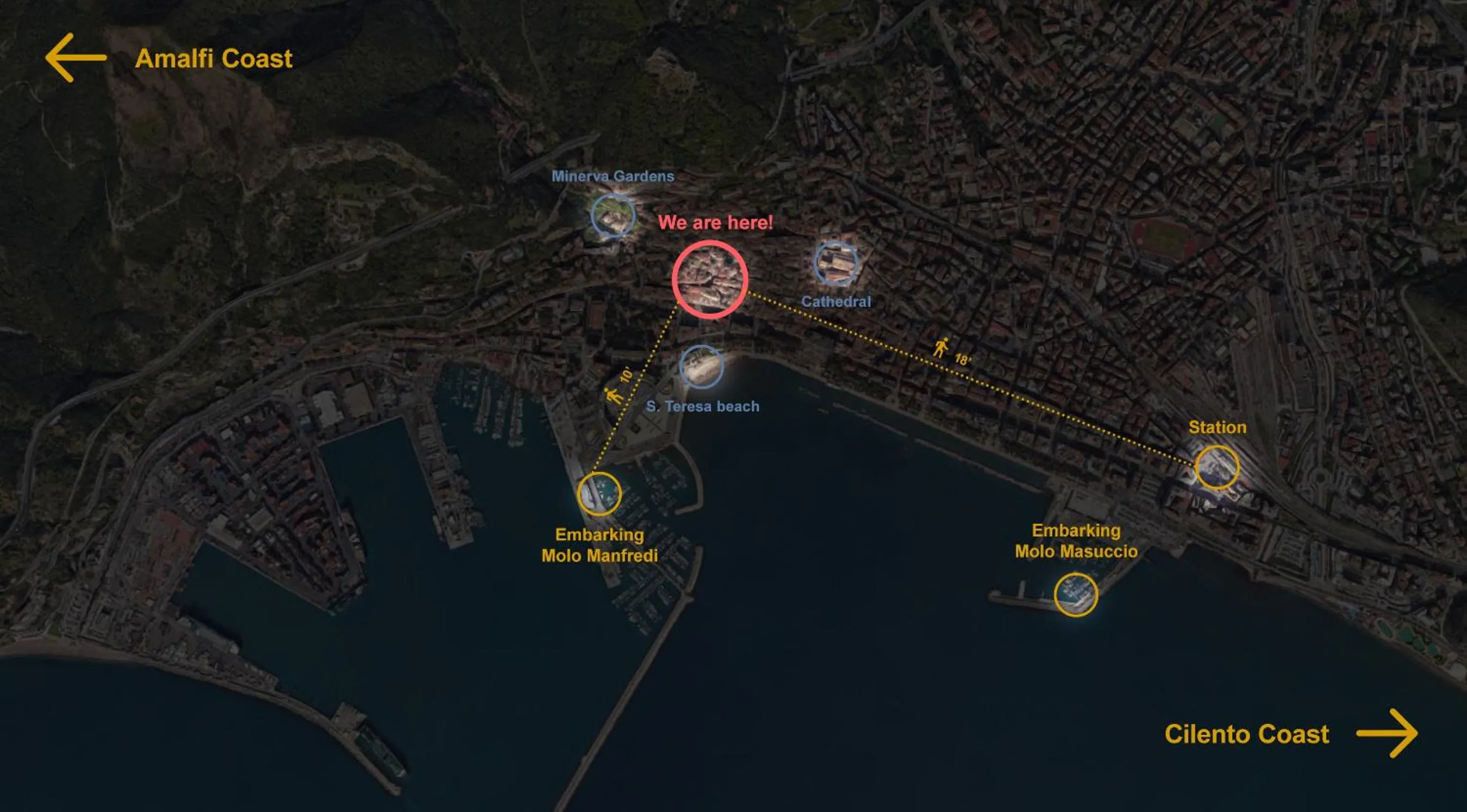 Bird's eye view in Bed And Salerno - Largo Campo - Appartamento