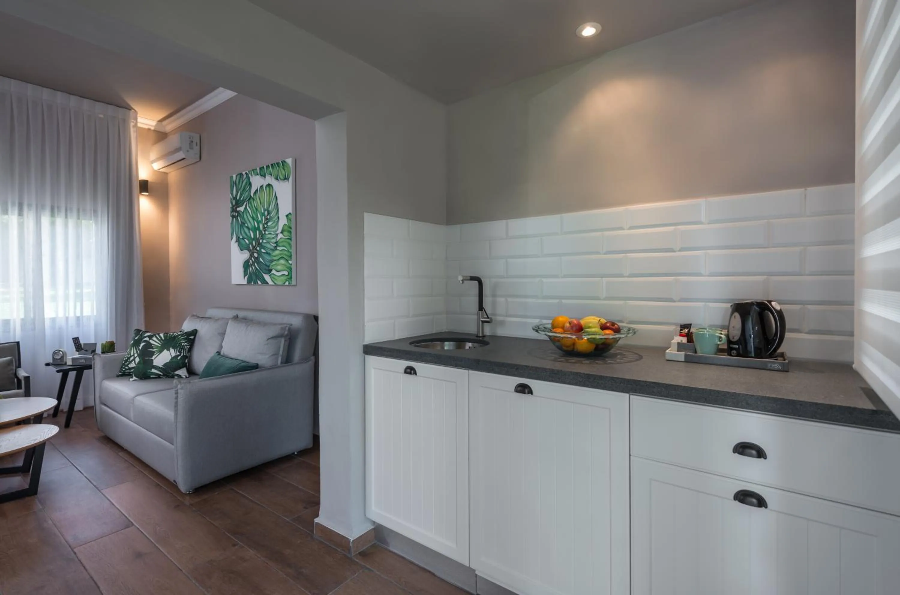 Kitchen or kitchenette in Erettz Dafna Travel Hotel