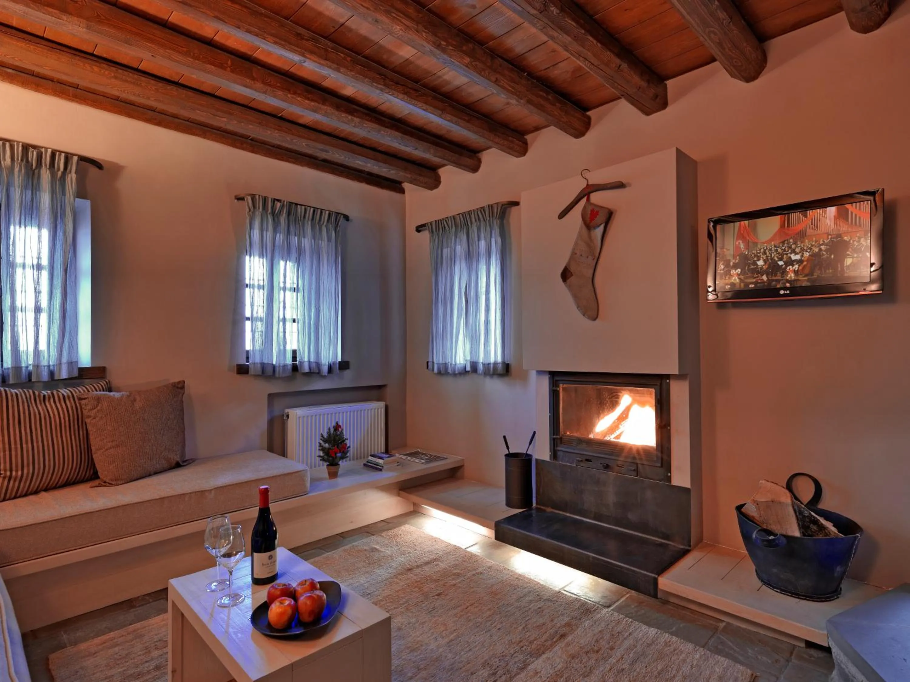 Seating area in Kipi Suites