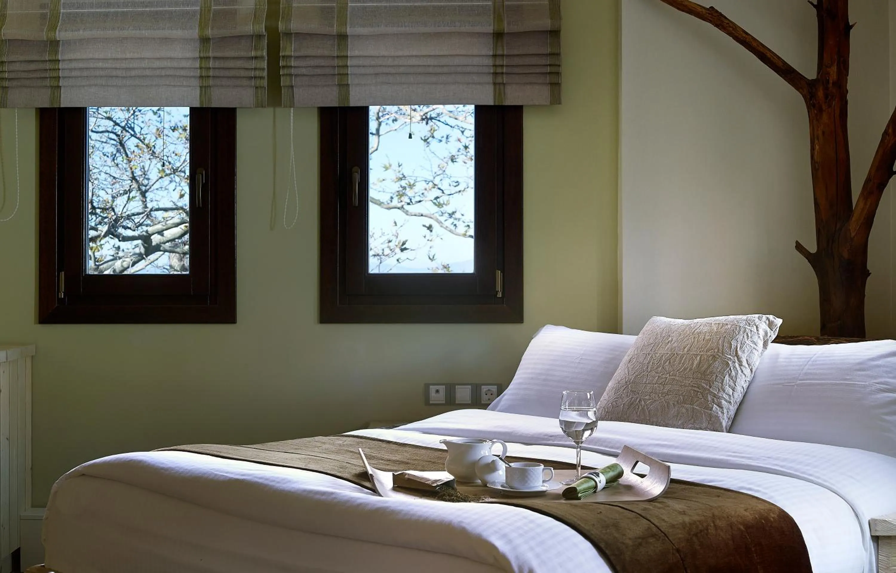 Bed in Stevalia Hotel & Spa
