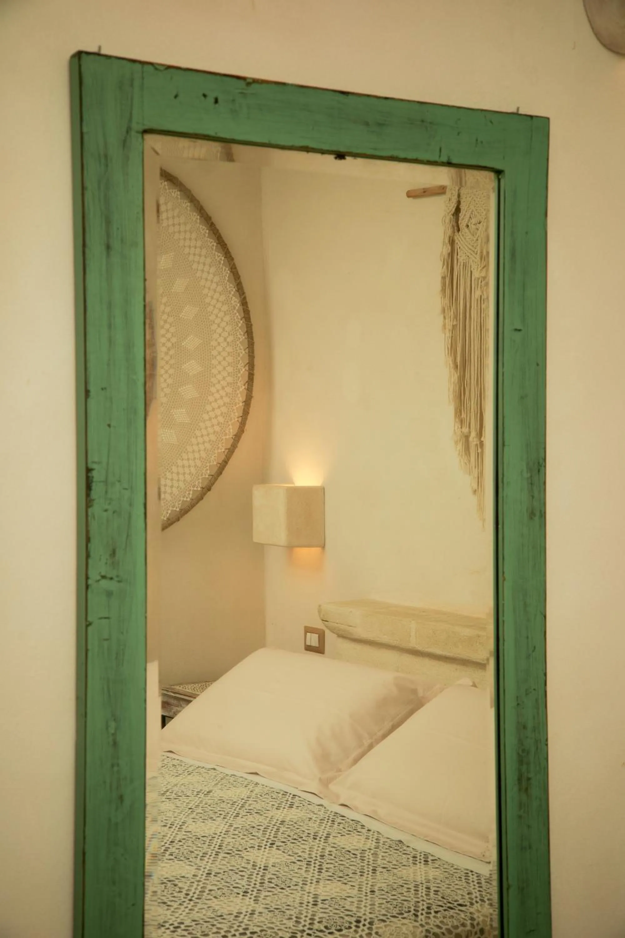 Bed in I Trulli del Tupparello
