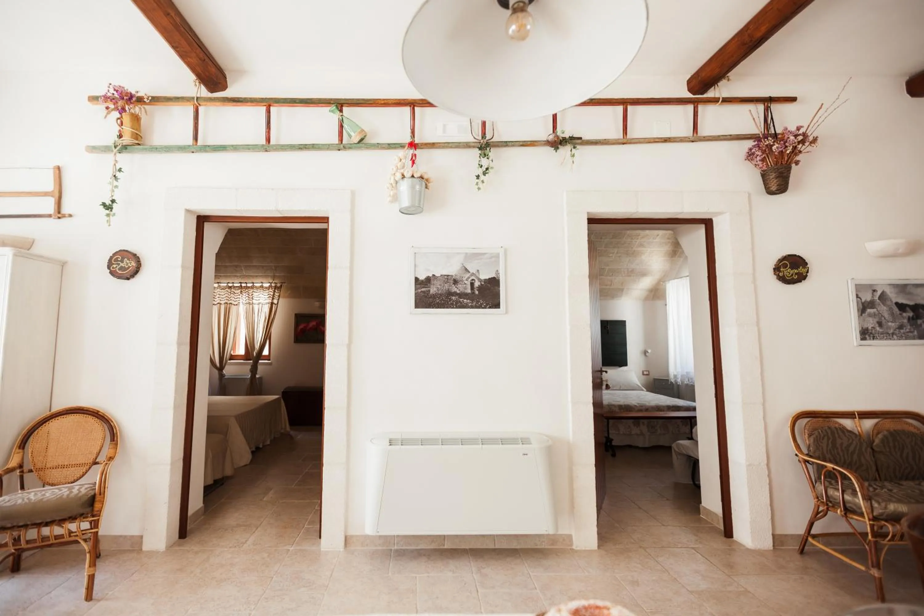 Bed in I Trulli del Tupparello