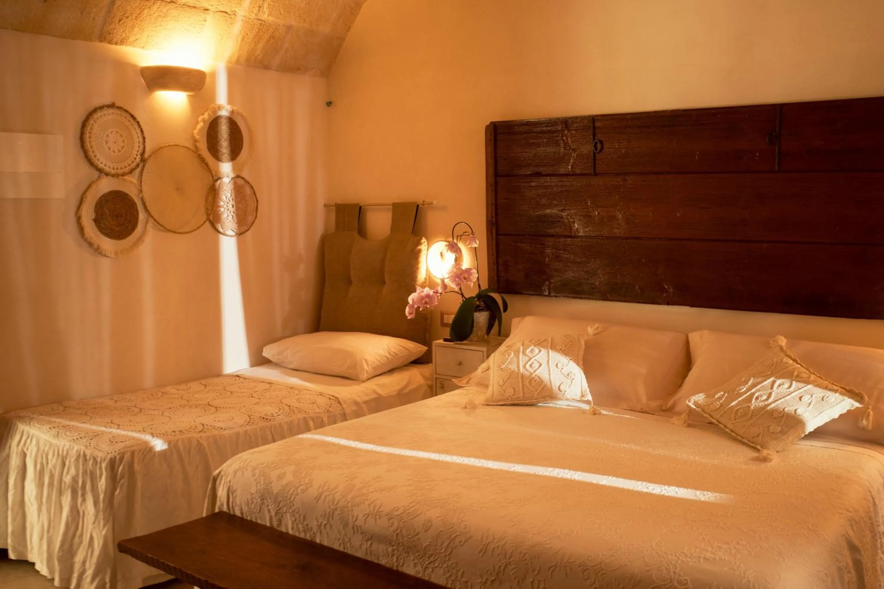 Bed in I Trulli del Tupparello