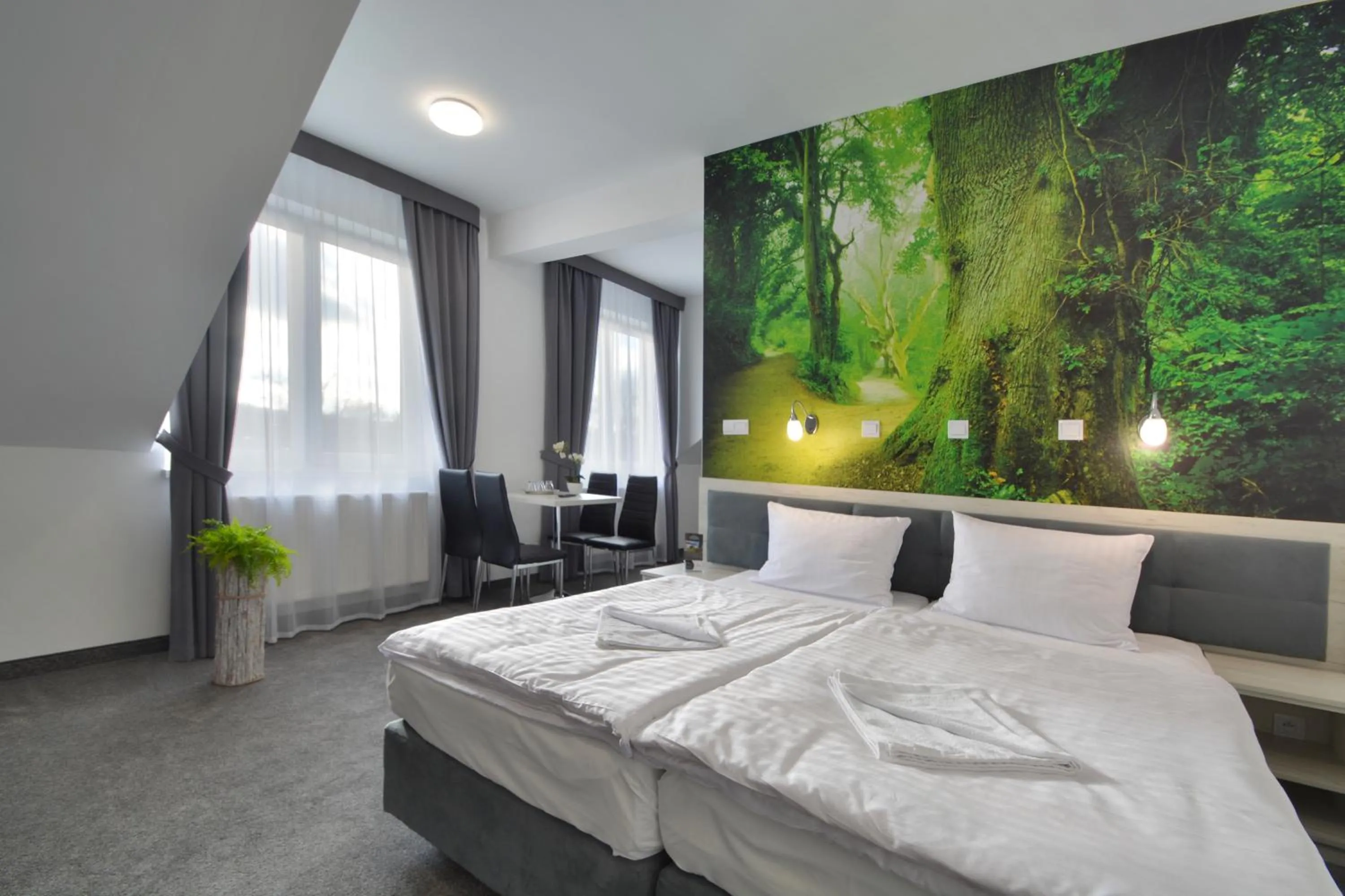 Bed in Hotel Roztocze