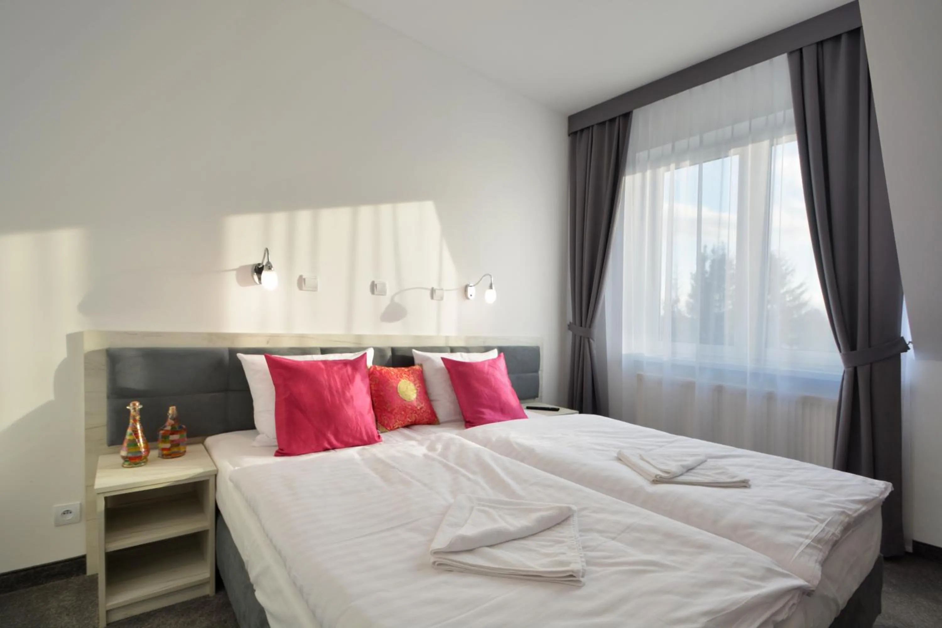 Bed in Hotel Roztocze