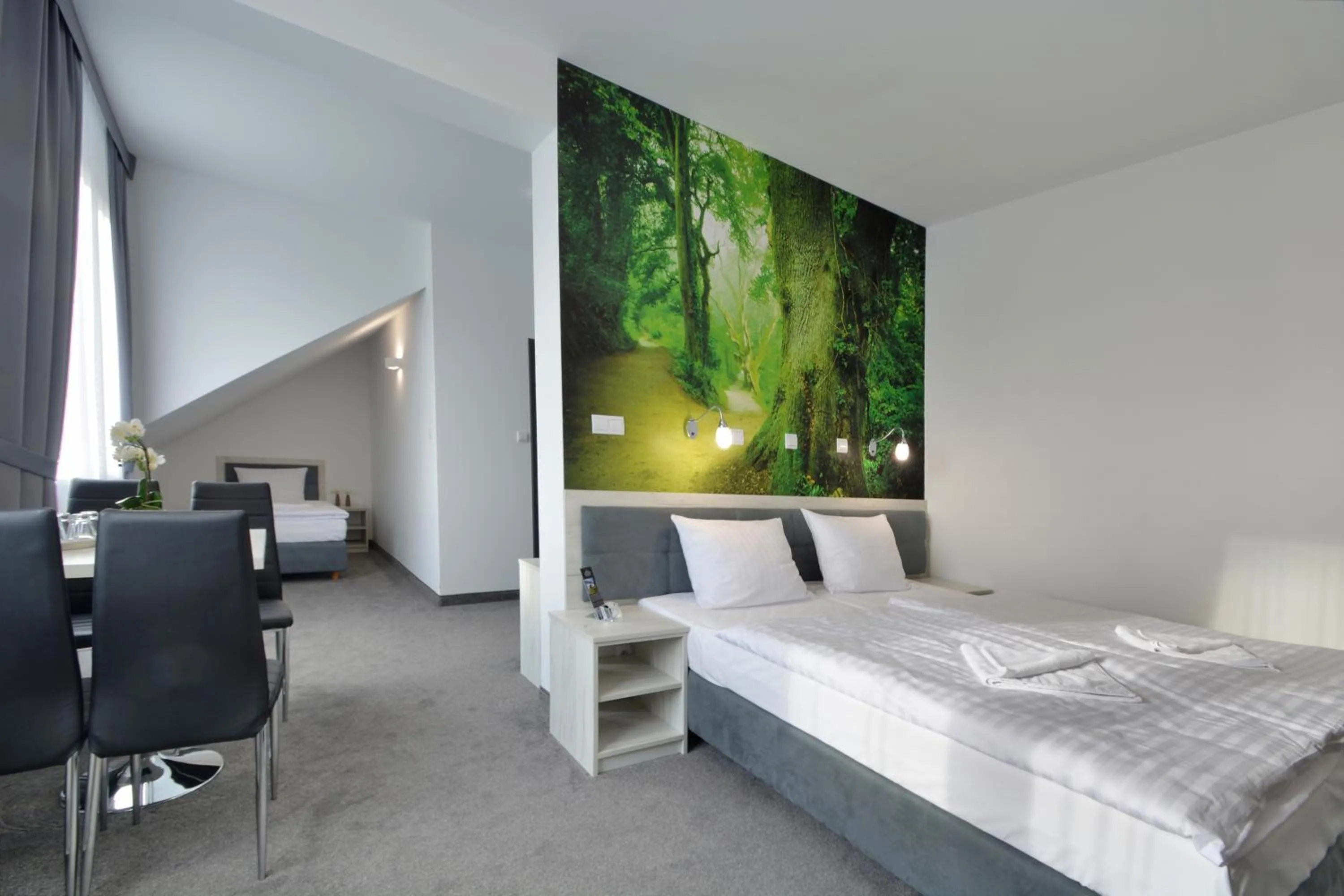 Bed in Hotel Roztocze