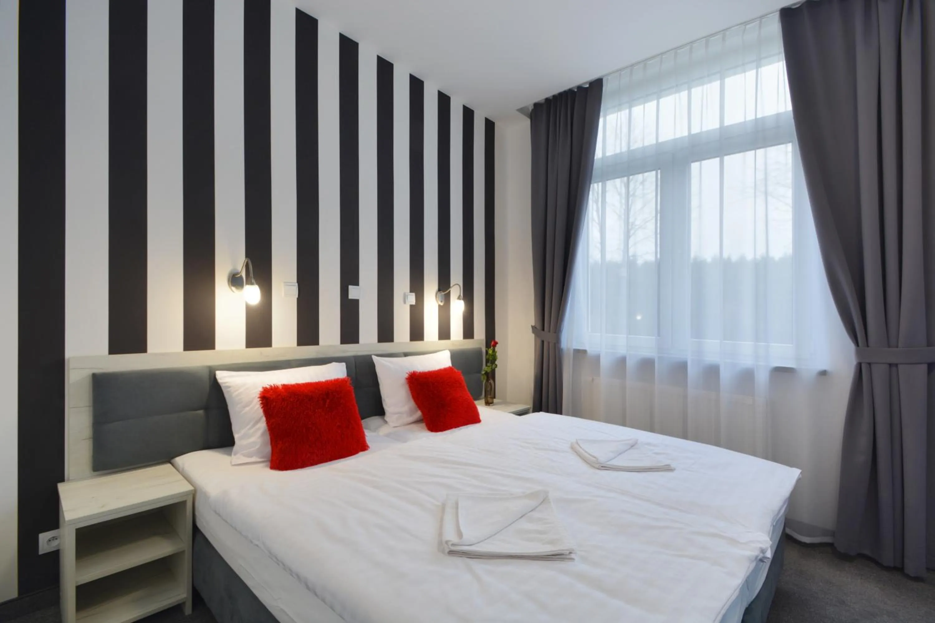 Bed in Hotel Roztocze