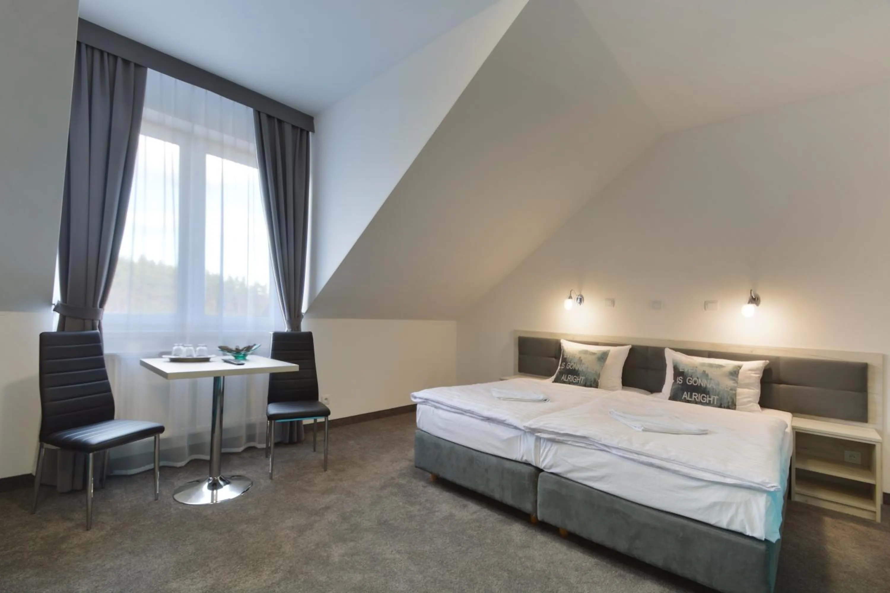 Bed in Hotel Roztocze