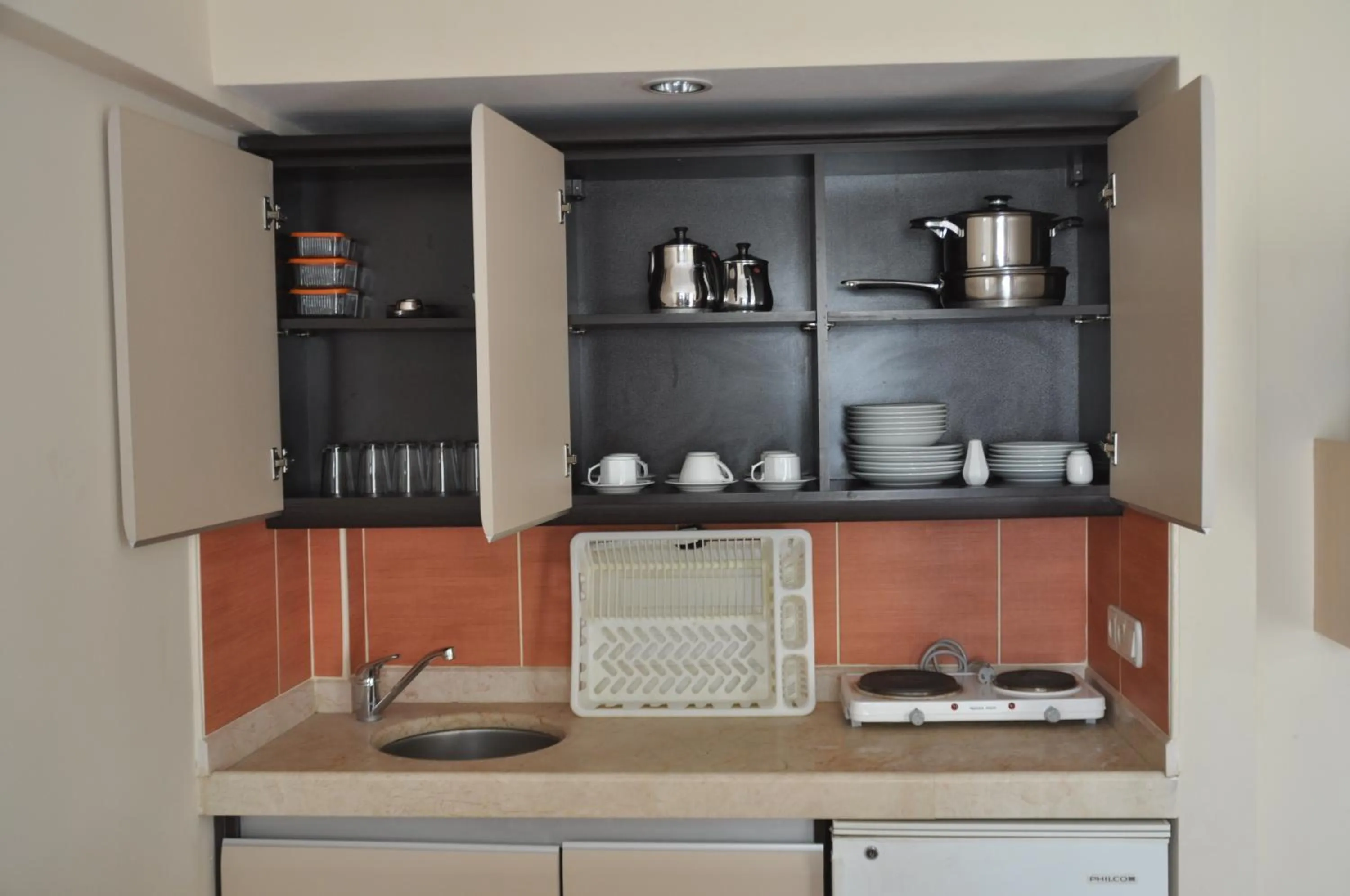 Kitchen or kitchenette in Club Sidar Apart Hotel