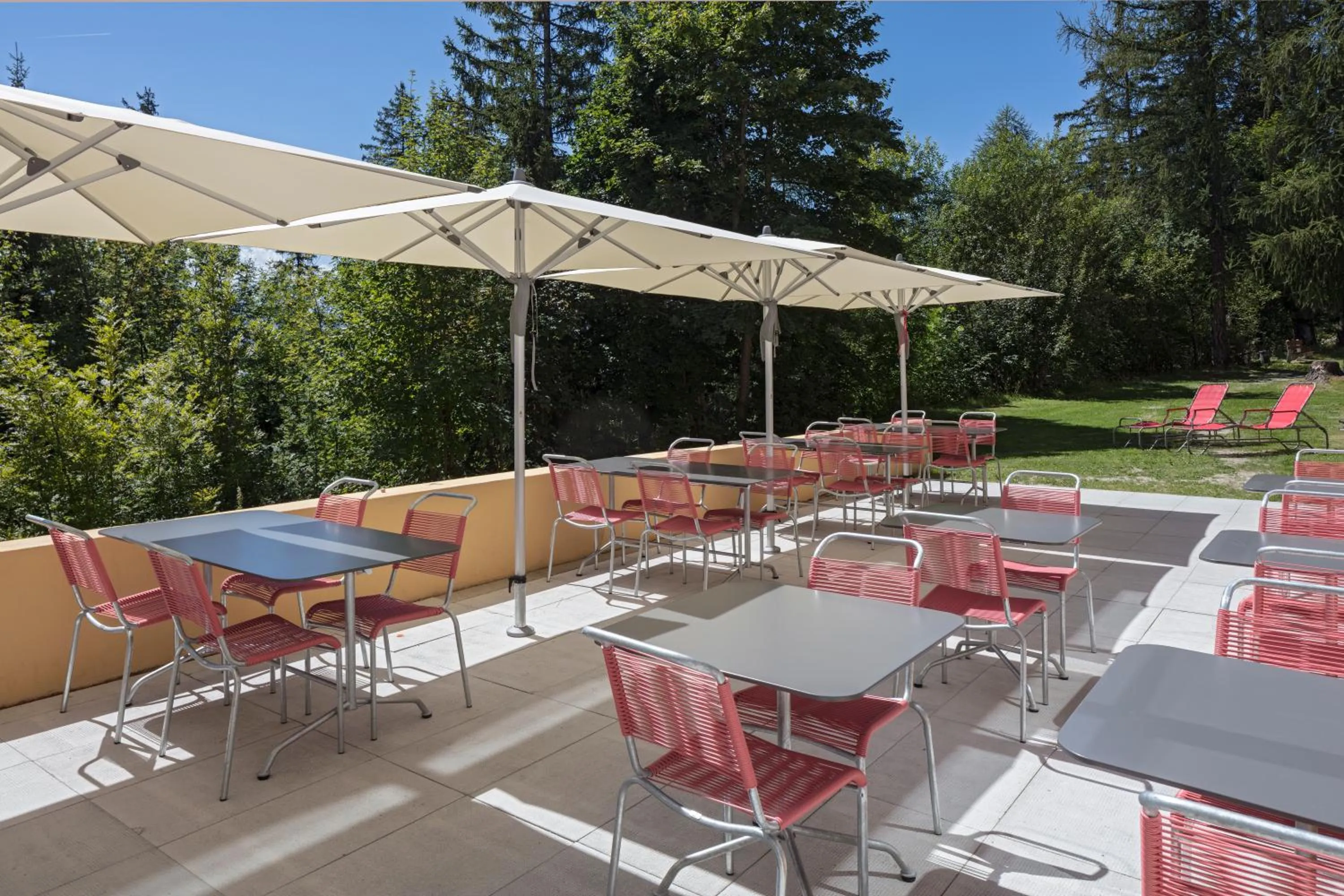 Balcony/Terrace in Crans-Montana Youth Hostel