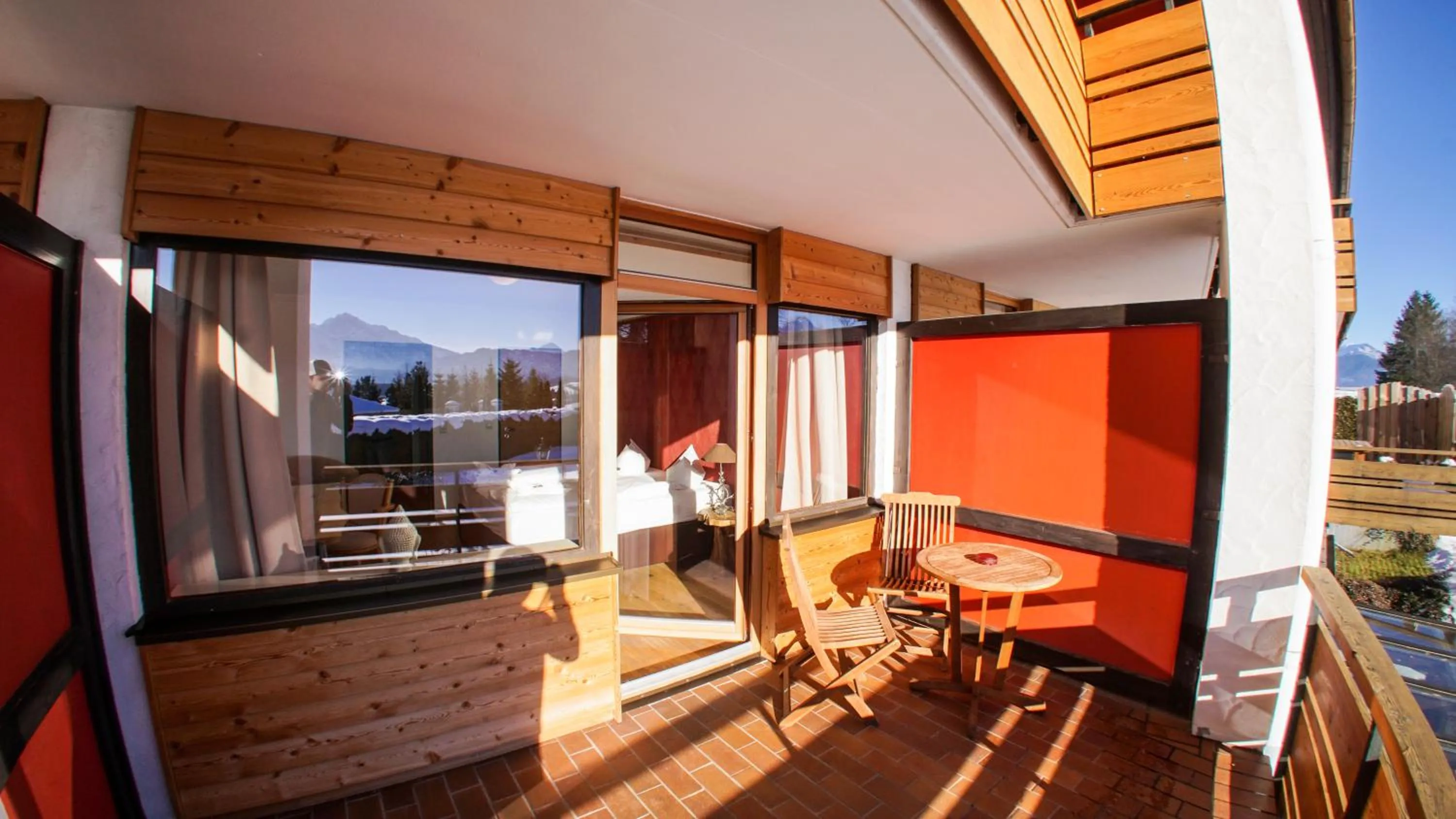 Balcony/Terrace in Hotel Alpenglühn