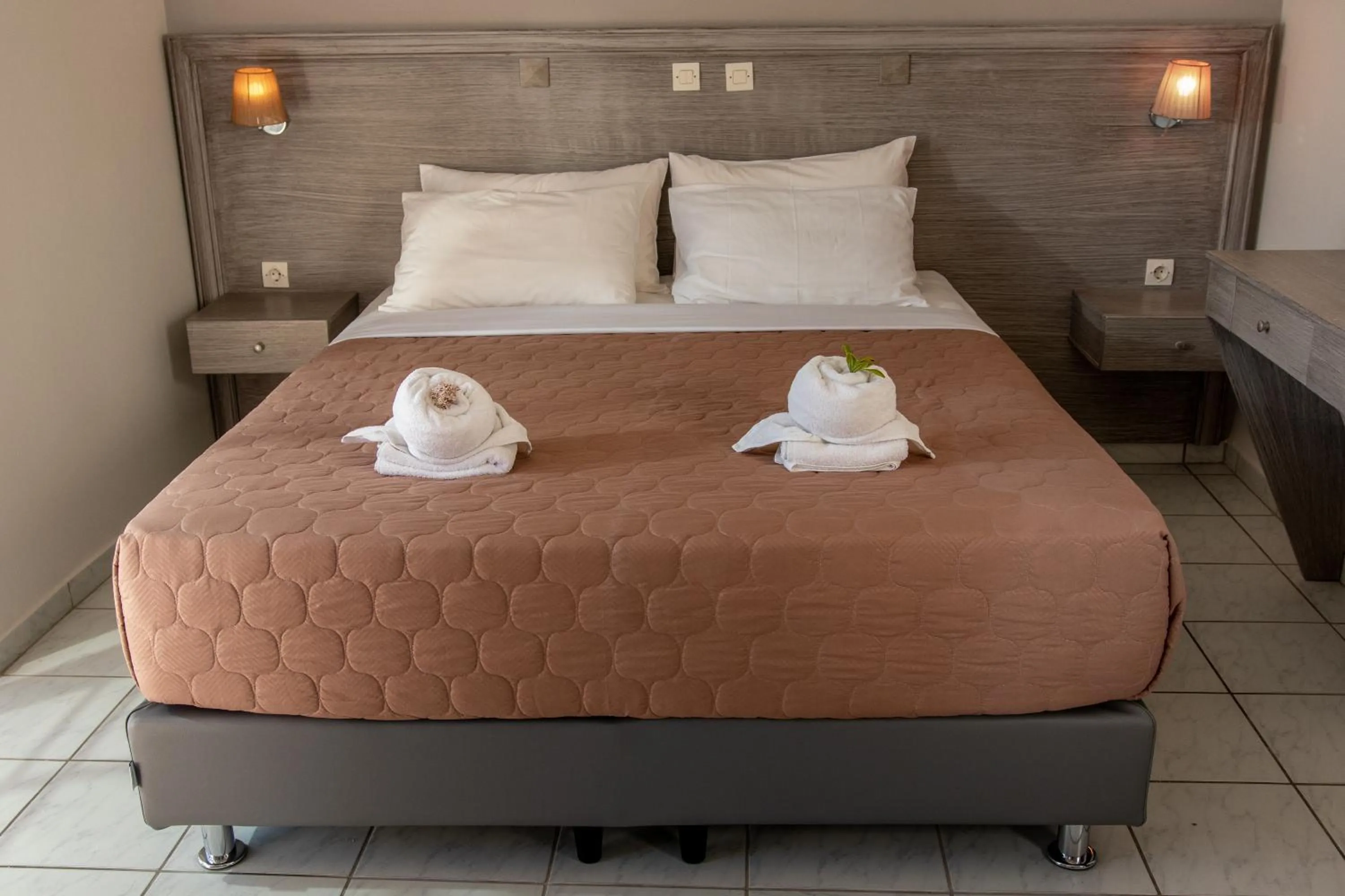 Bed in Anna Katerina Apartments