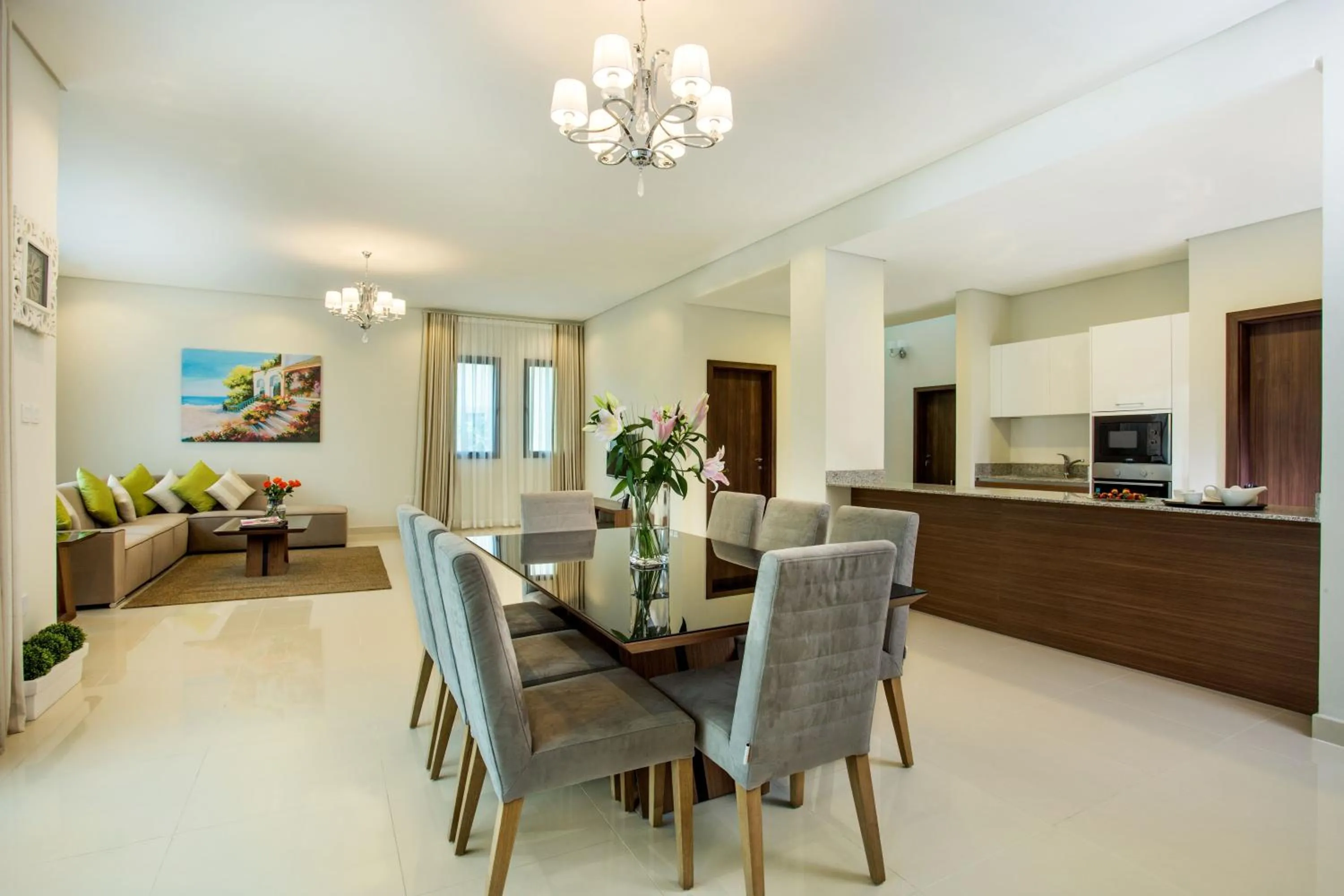 Dining area in The Grove Resort Bahrain