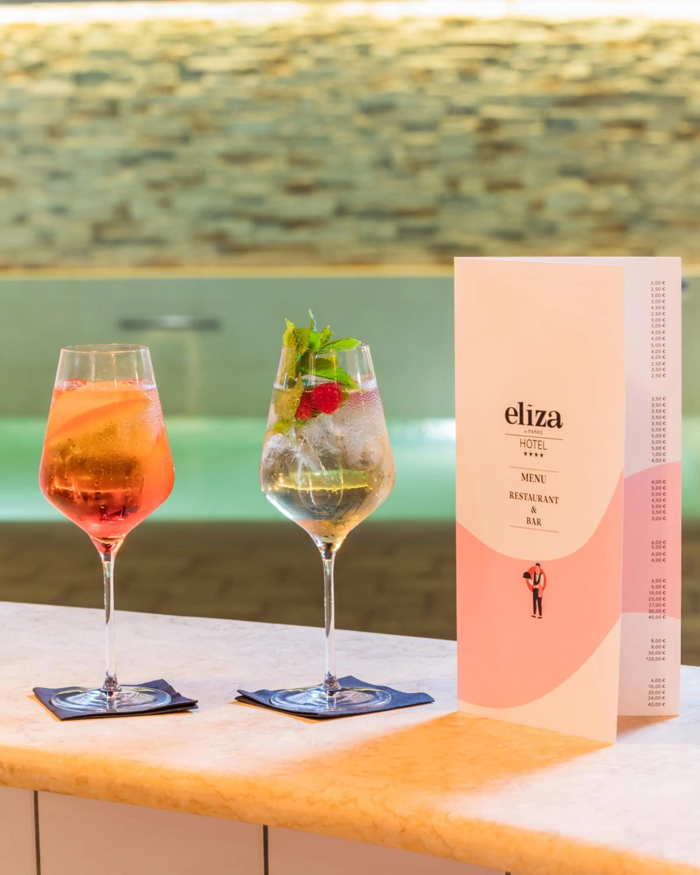 Drinks in Eliza Hotel by Panel Hospitality