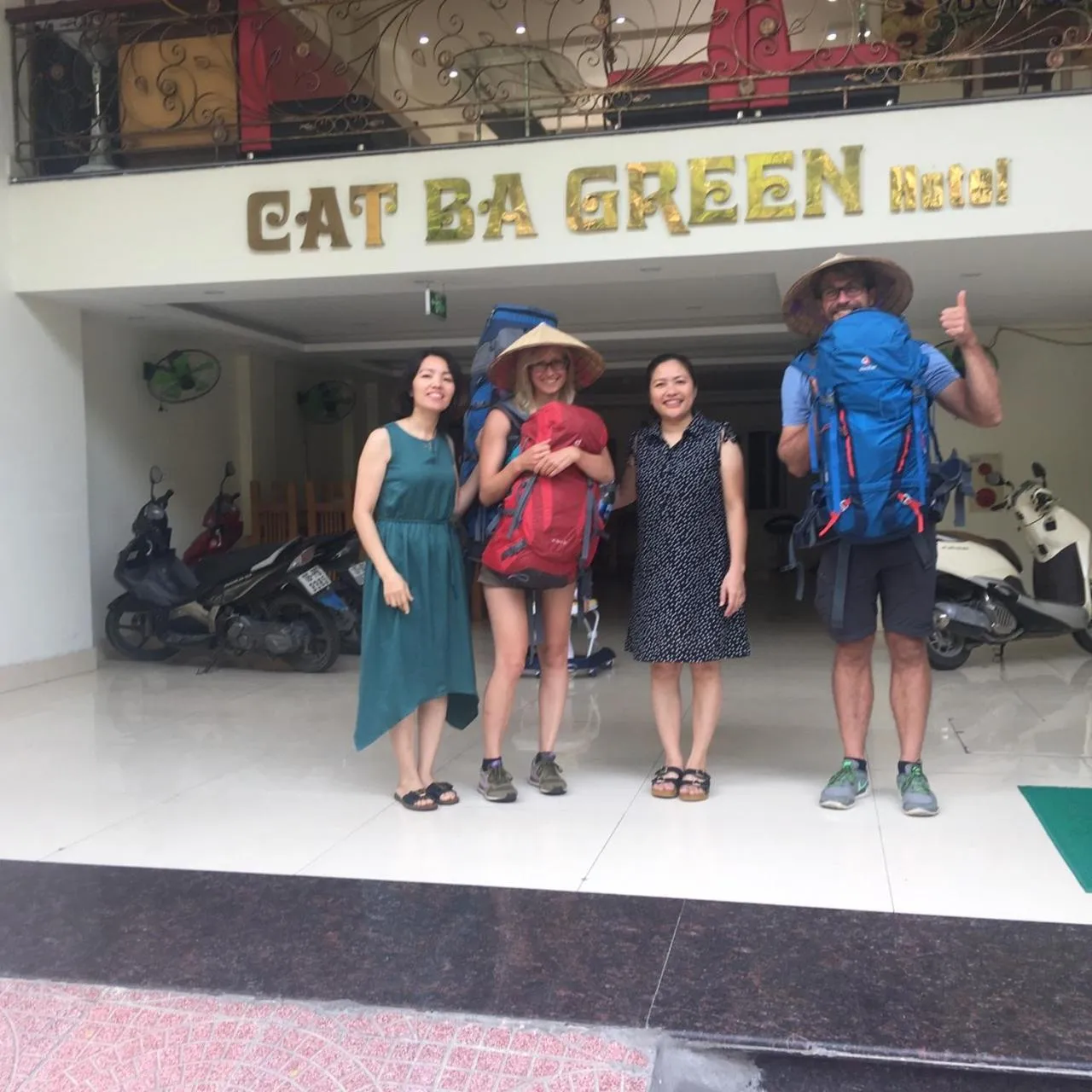 group of guests in Cat Ba Green Hotel