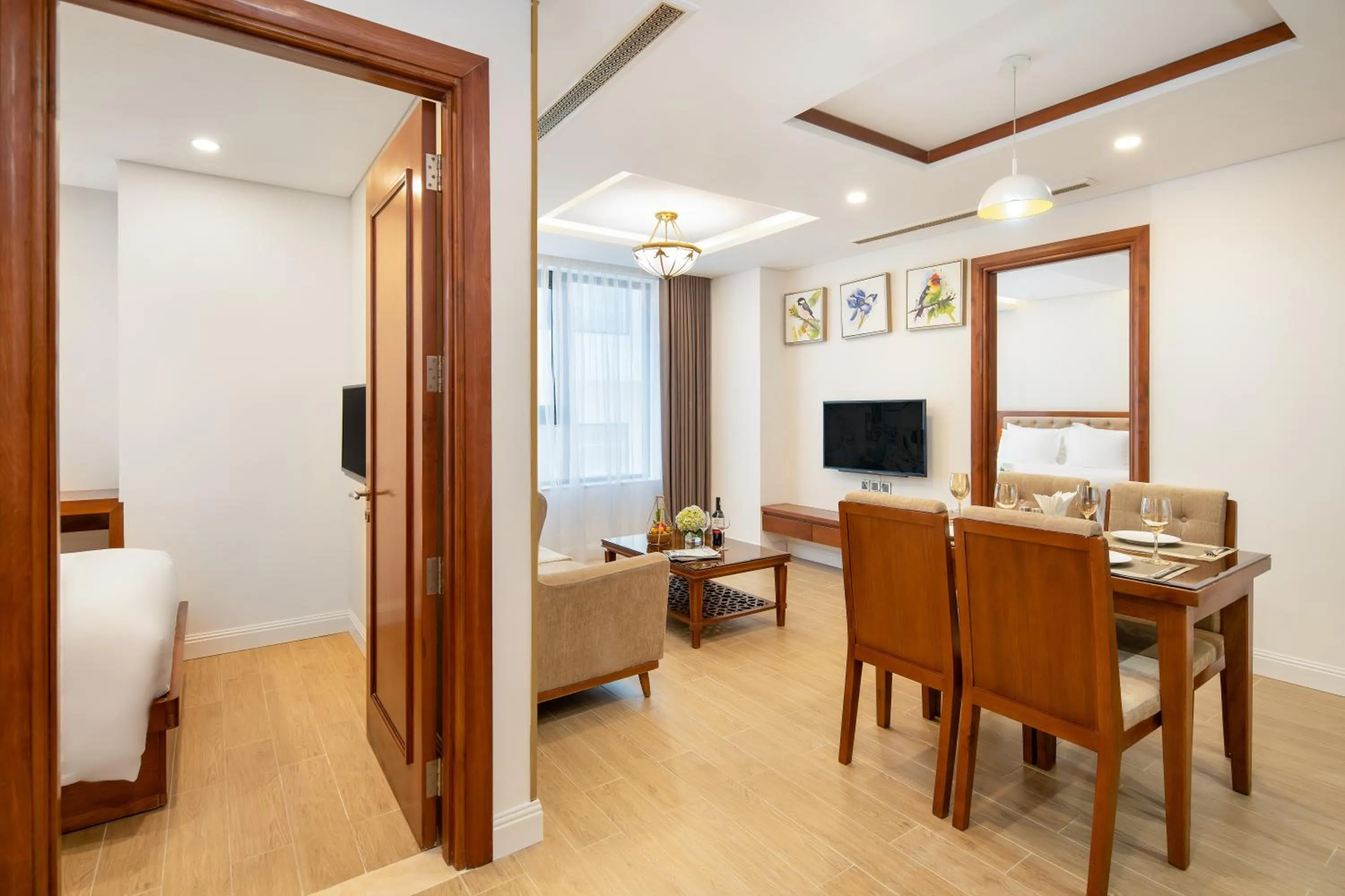 Living room, Bed in Paris Deli Danang Beach Hotel