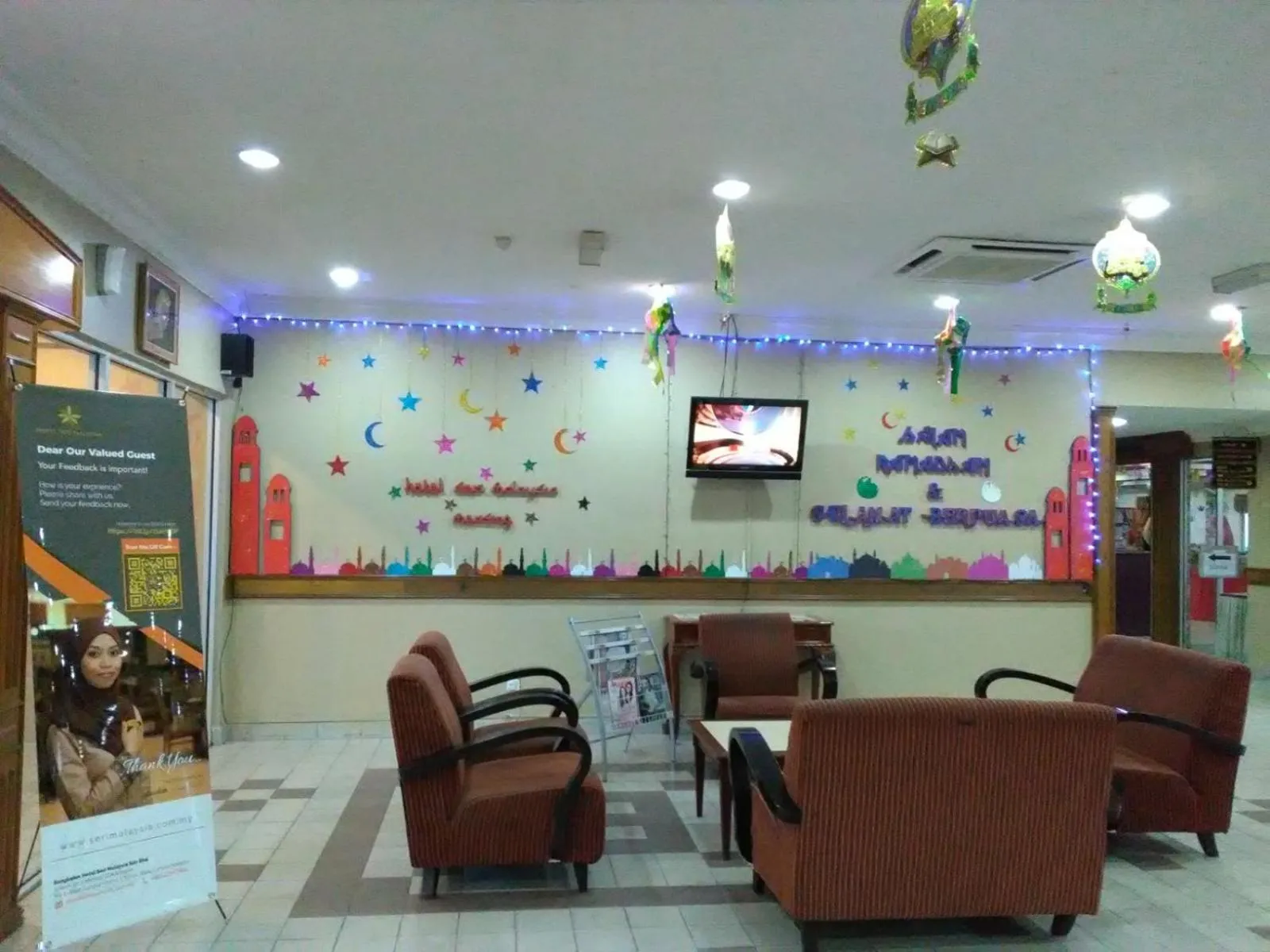Seating area in Hotel Seri Malaysia Mersing