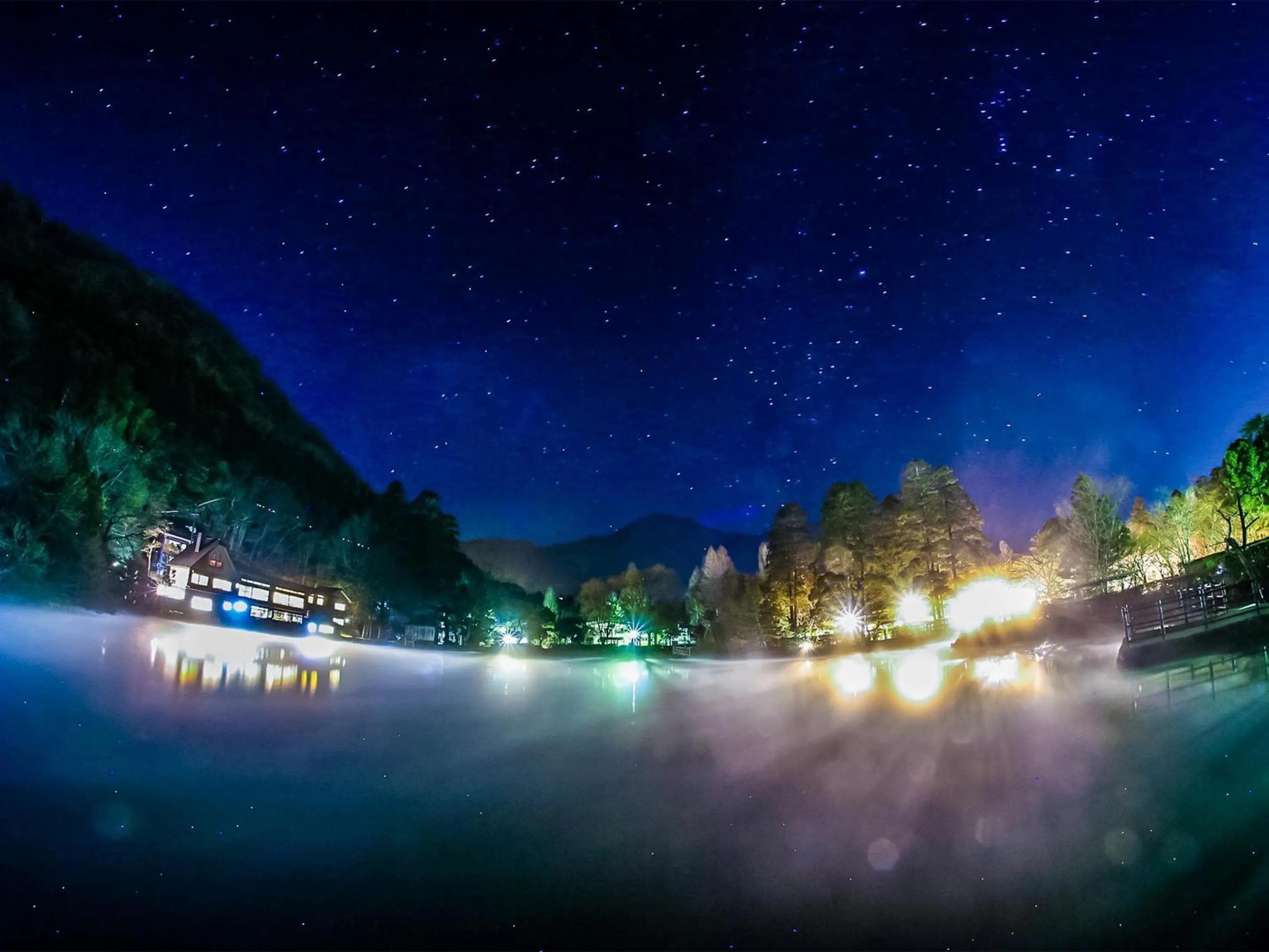 Lake view in Pension Kinrinko Toyonokuni