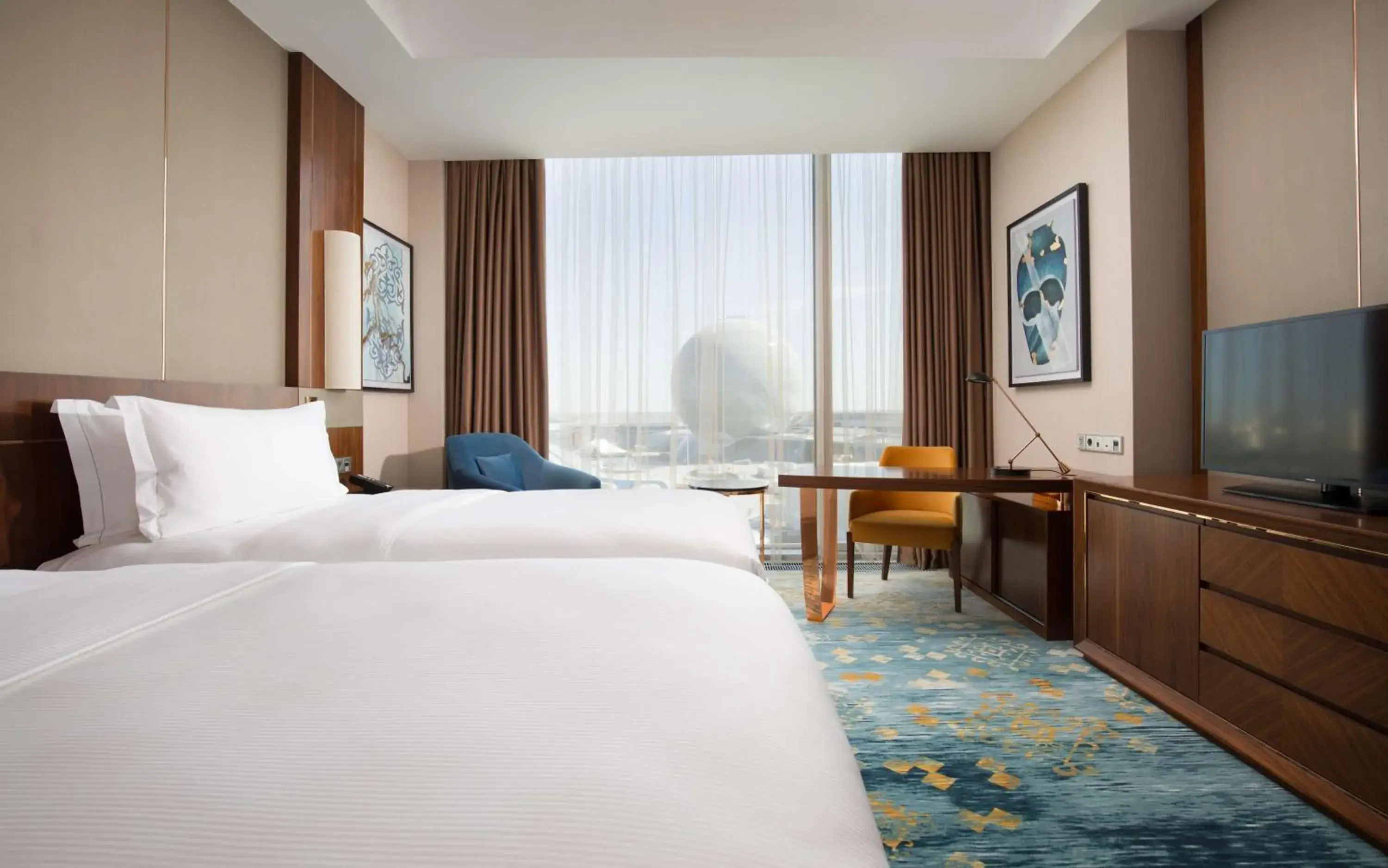 Executive Twin Room with Expo View in Hilton Astana Executive Twin Room with Expo View in Hilton Astana