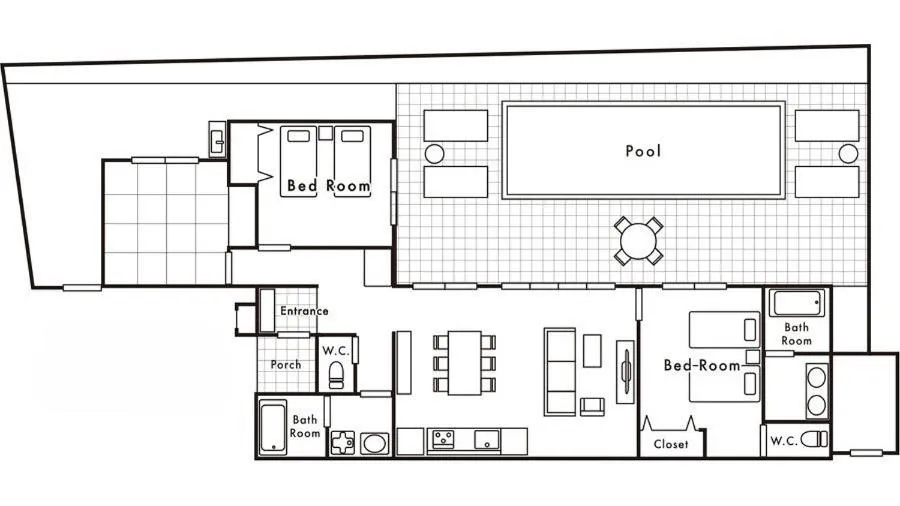 Floor plan in Ahman Suite Villa Sumuide