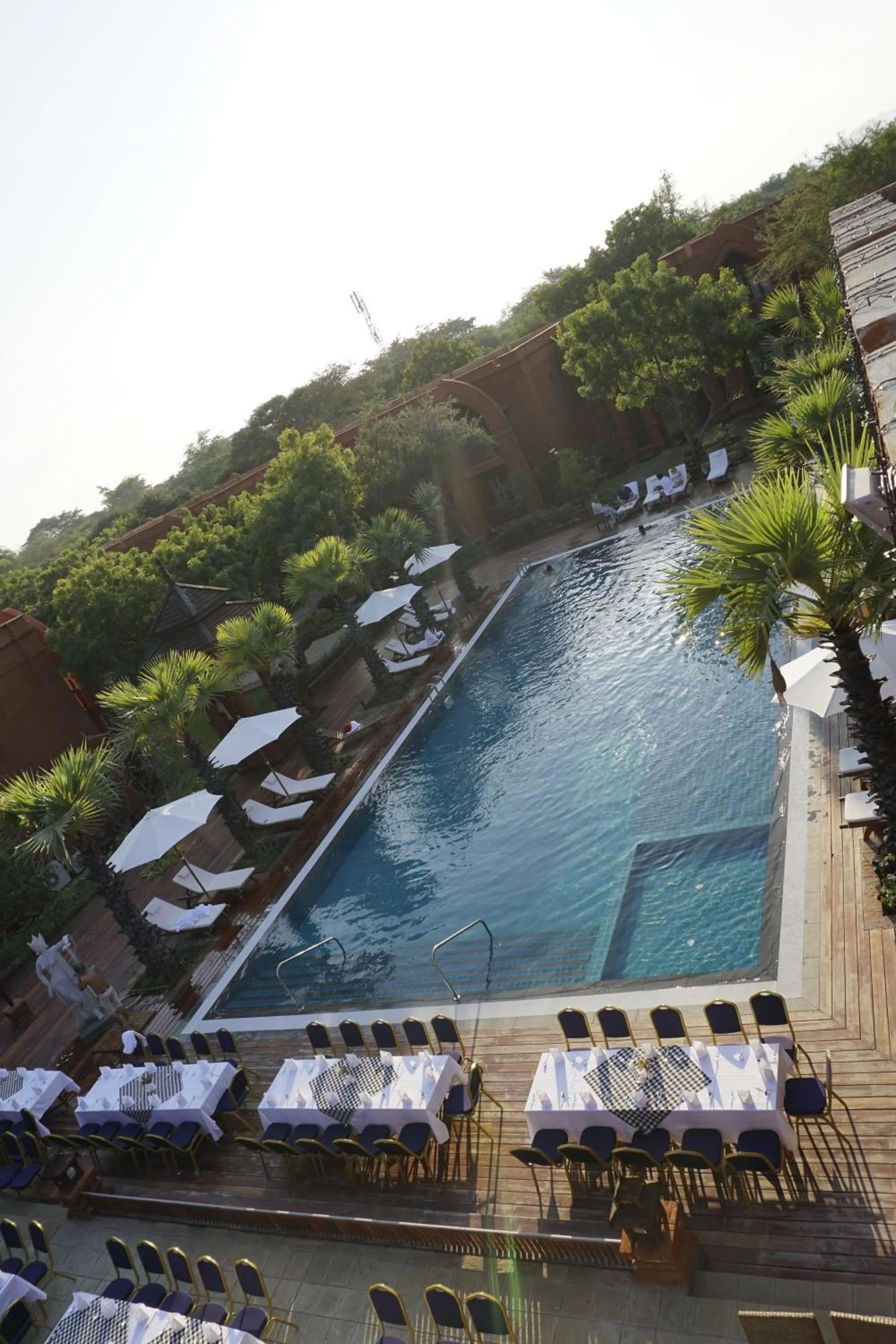 Pool view in Heritage Bagan Hotel