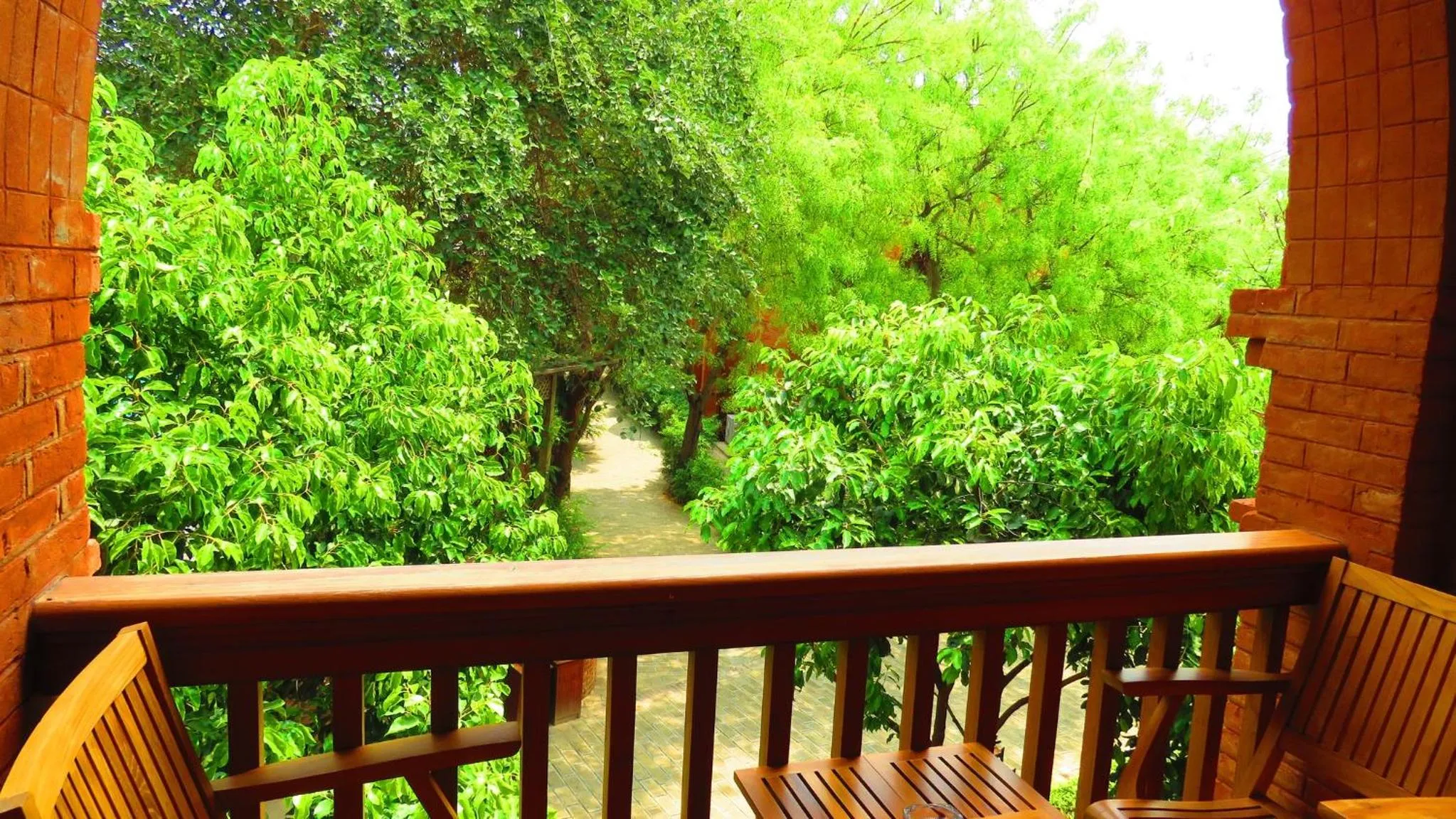 Garden view in Heritage Bagan Hotel