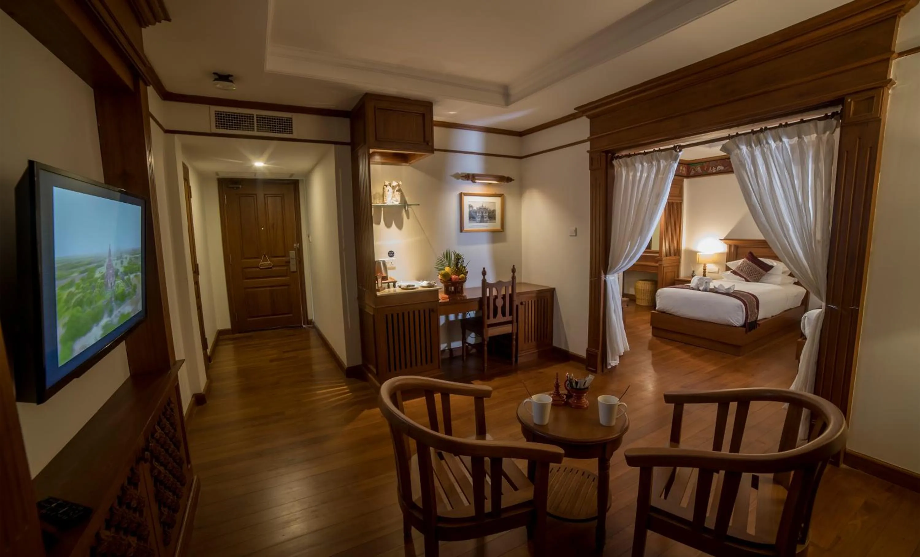 Living room in Heritage Bagan Hotel