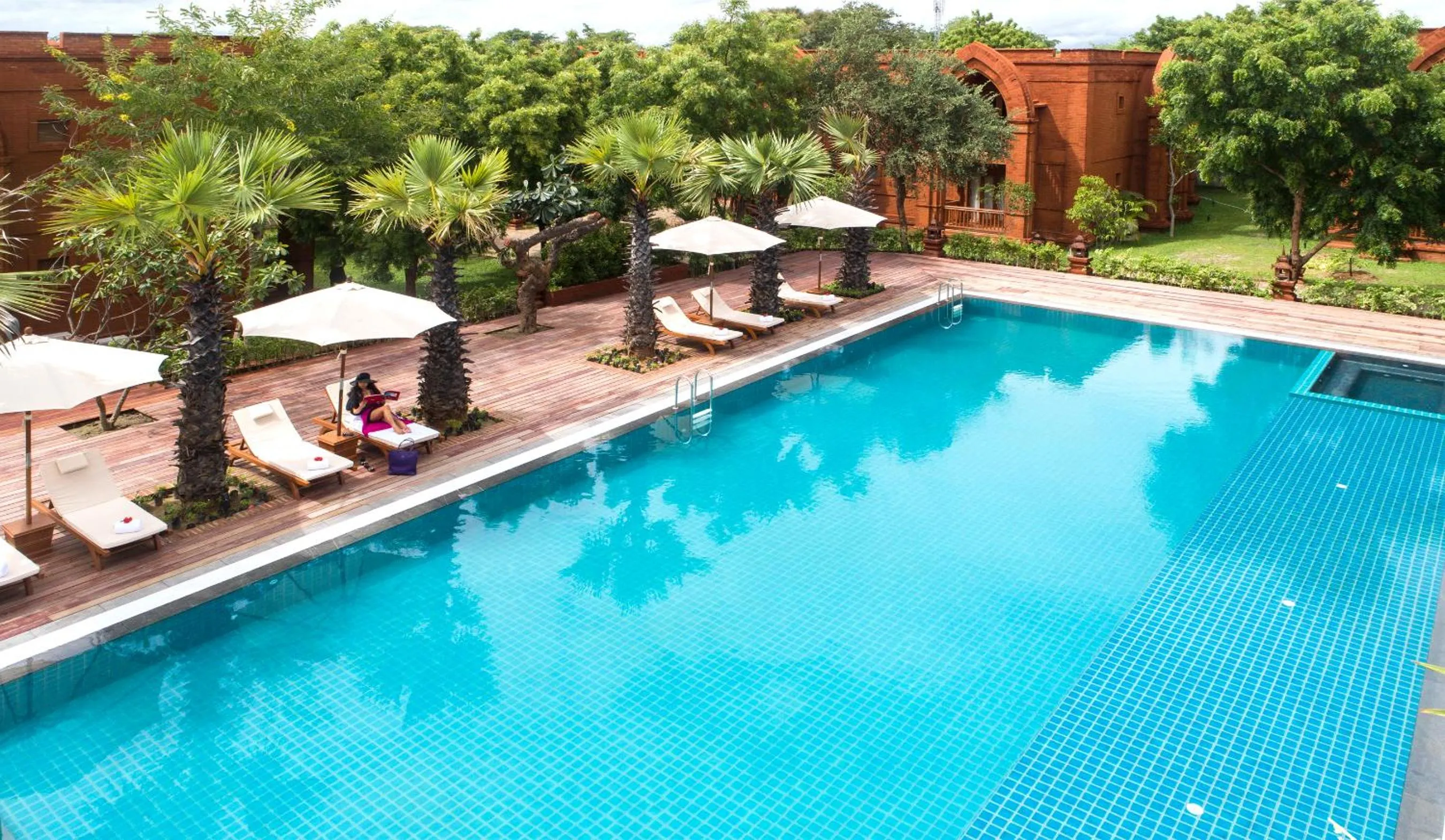 Pool view in Heritage Bagan Hotel