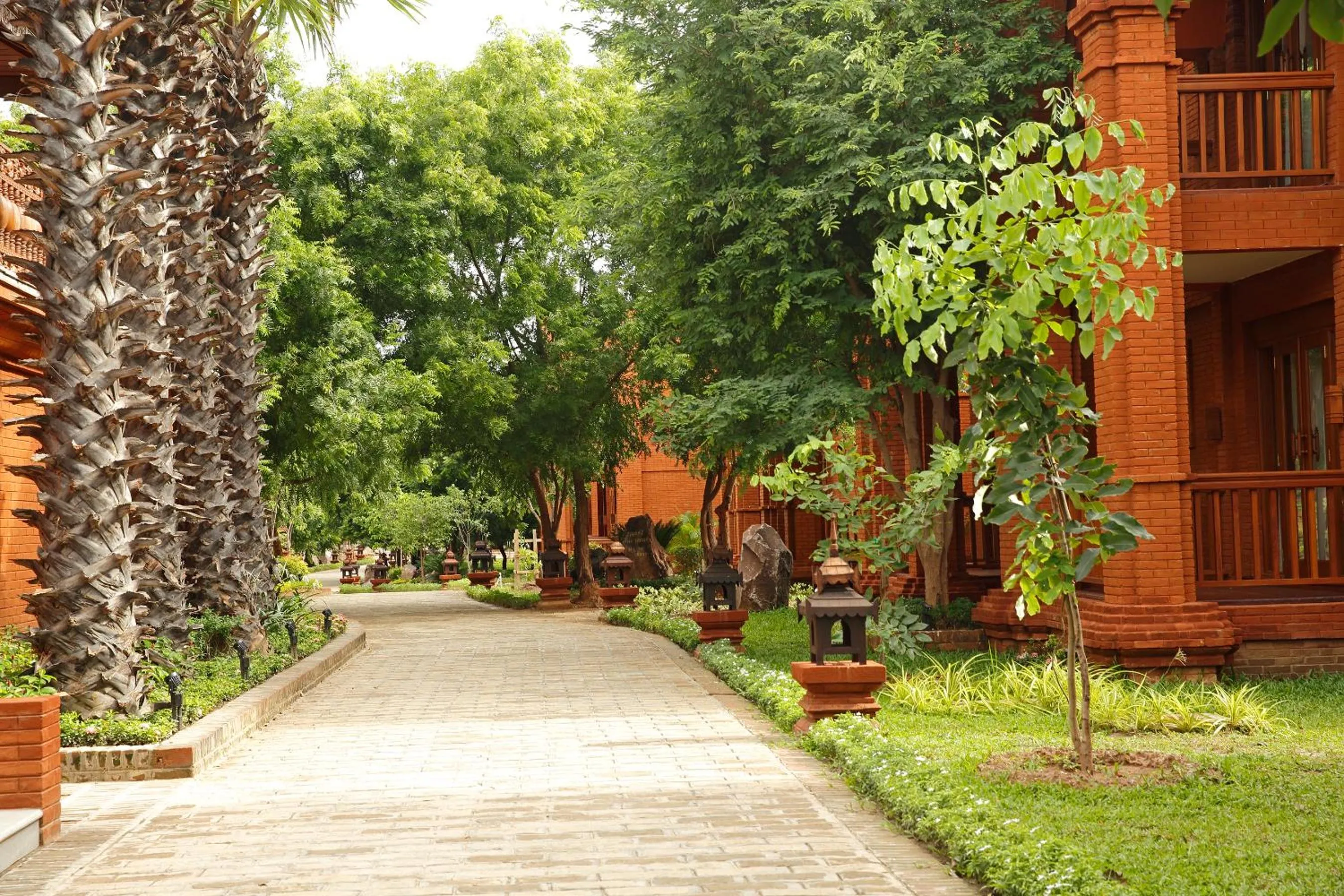 Garden view in Heritage Bagan Hotel
