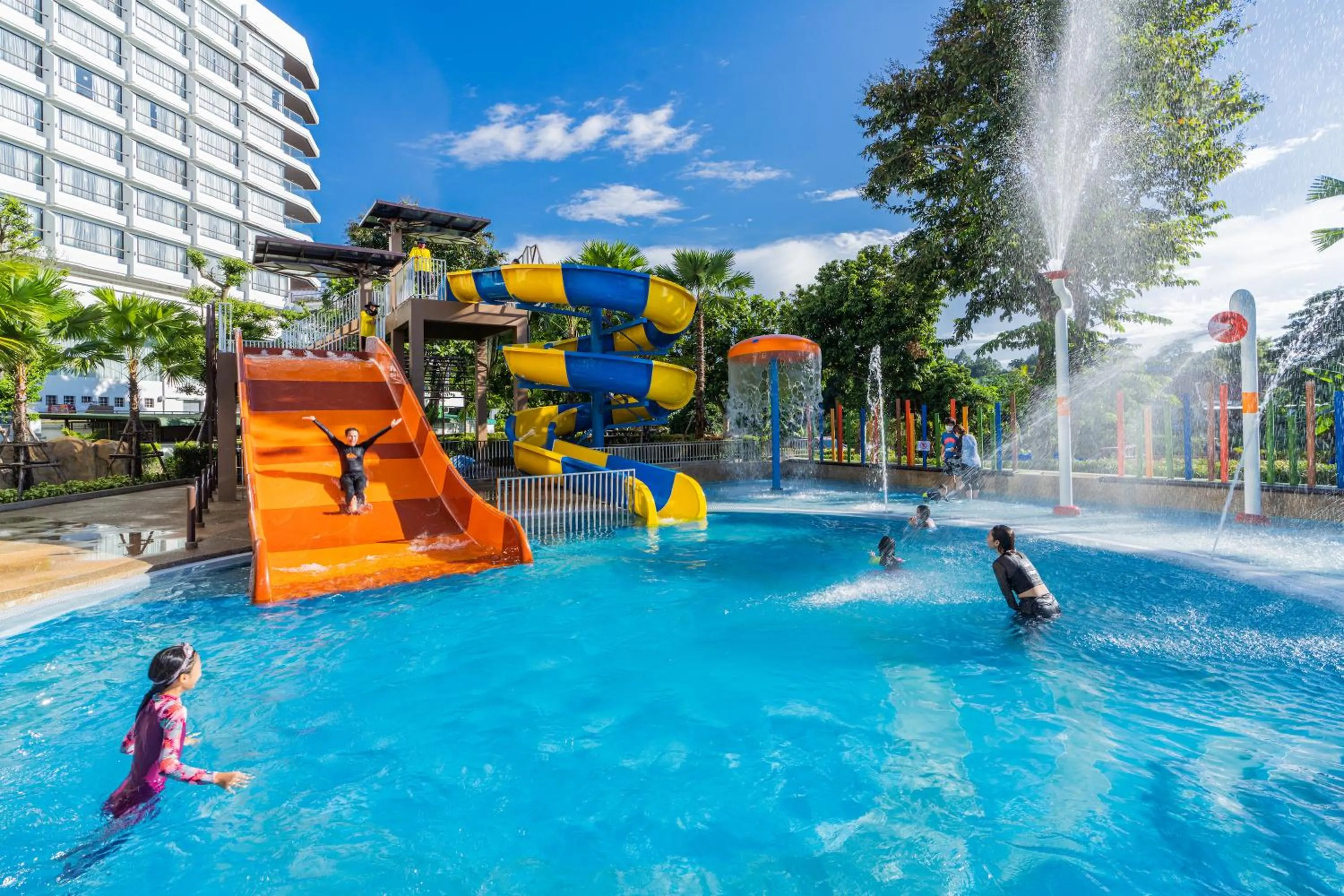 Aqua park in The Riverie by Katathani