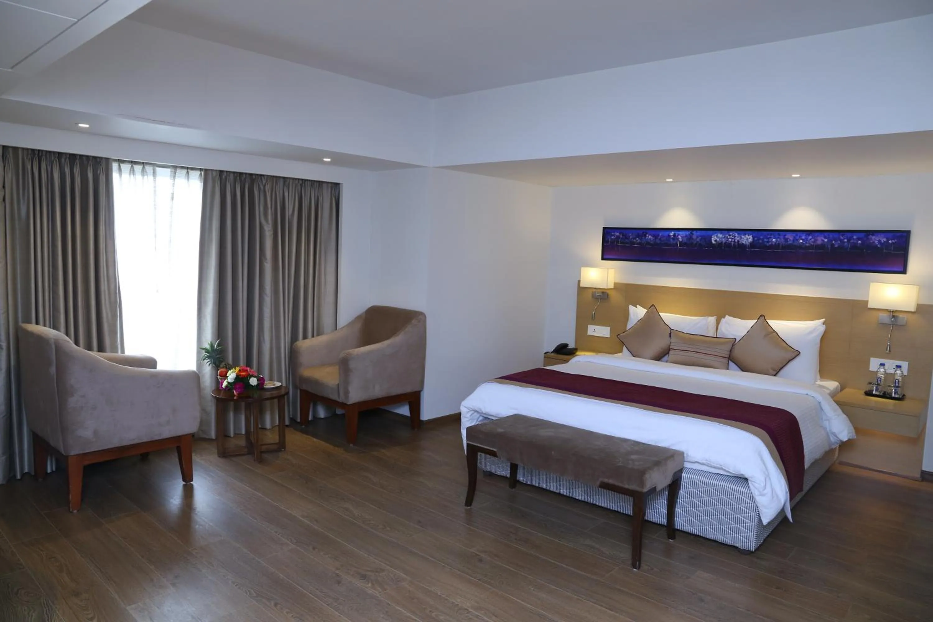 Bedroom, Bed in Sarovar Portico Rivera Ahmedabad