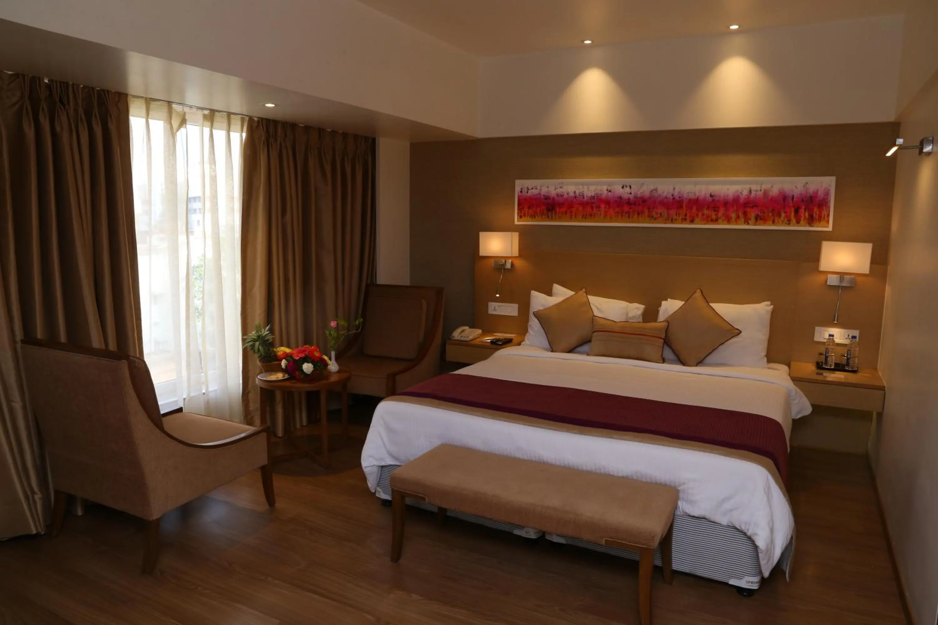 Bedroom, Bed in Sarovar Portico Rivera Ahmedabad