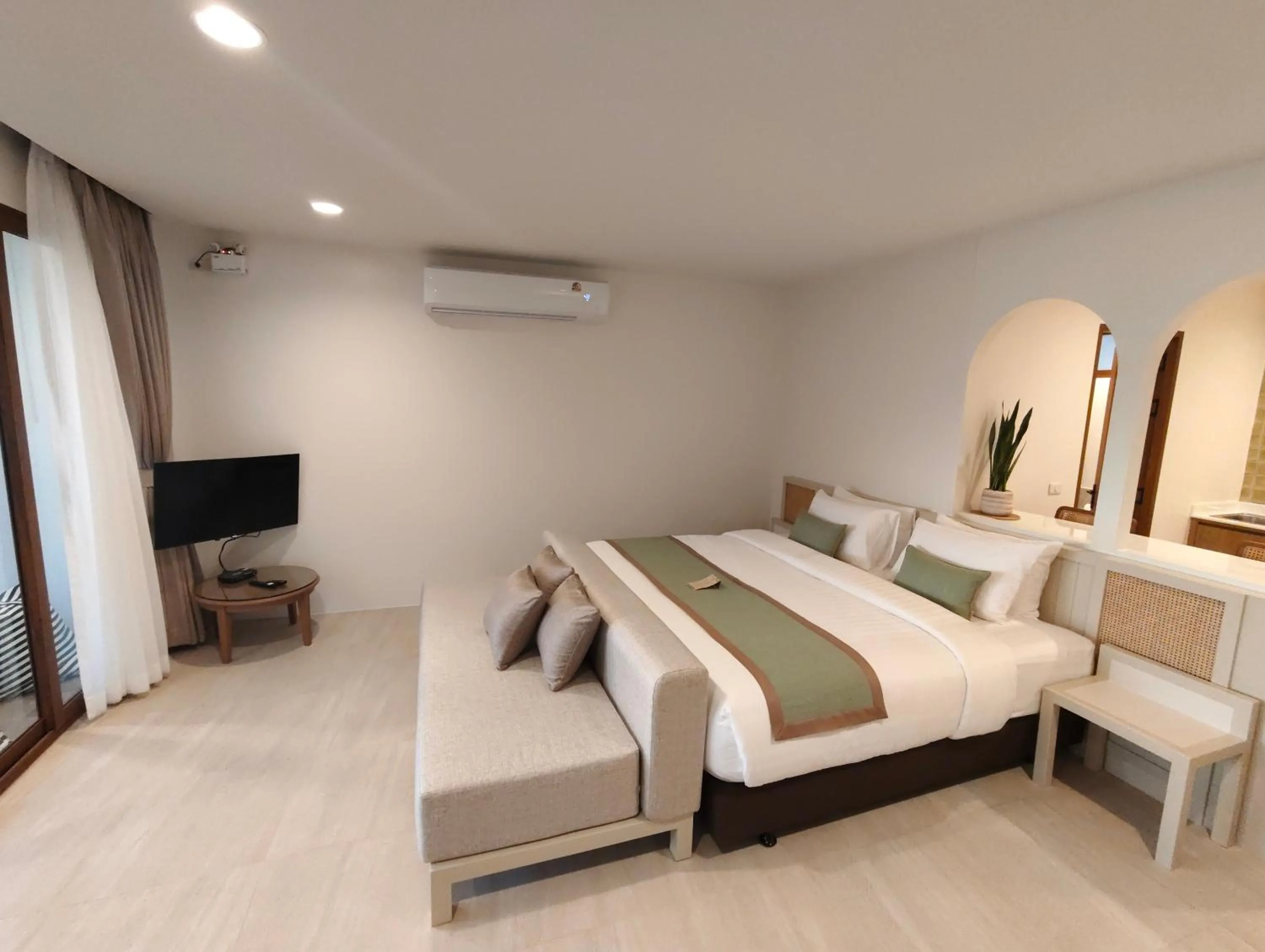 Bed in Baan Imm Sook Resort