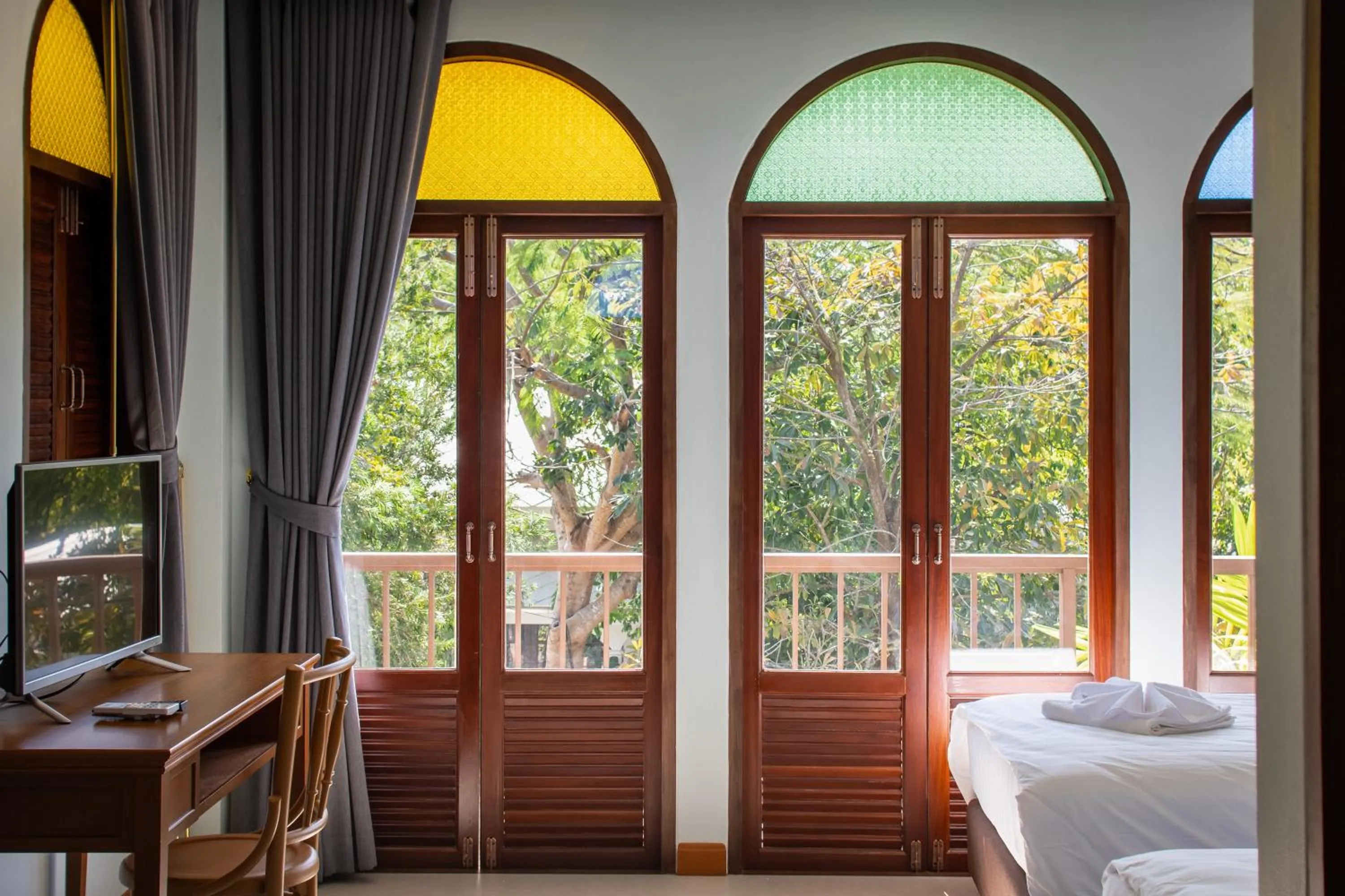 Bed in Baan Imm Sook Resort