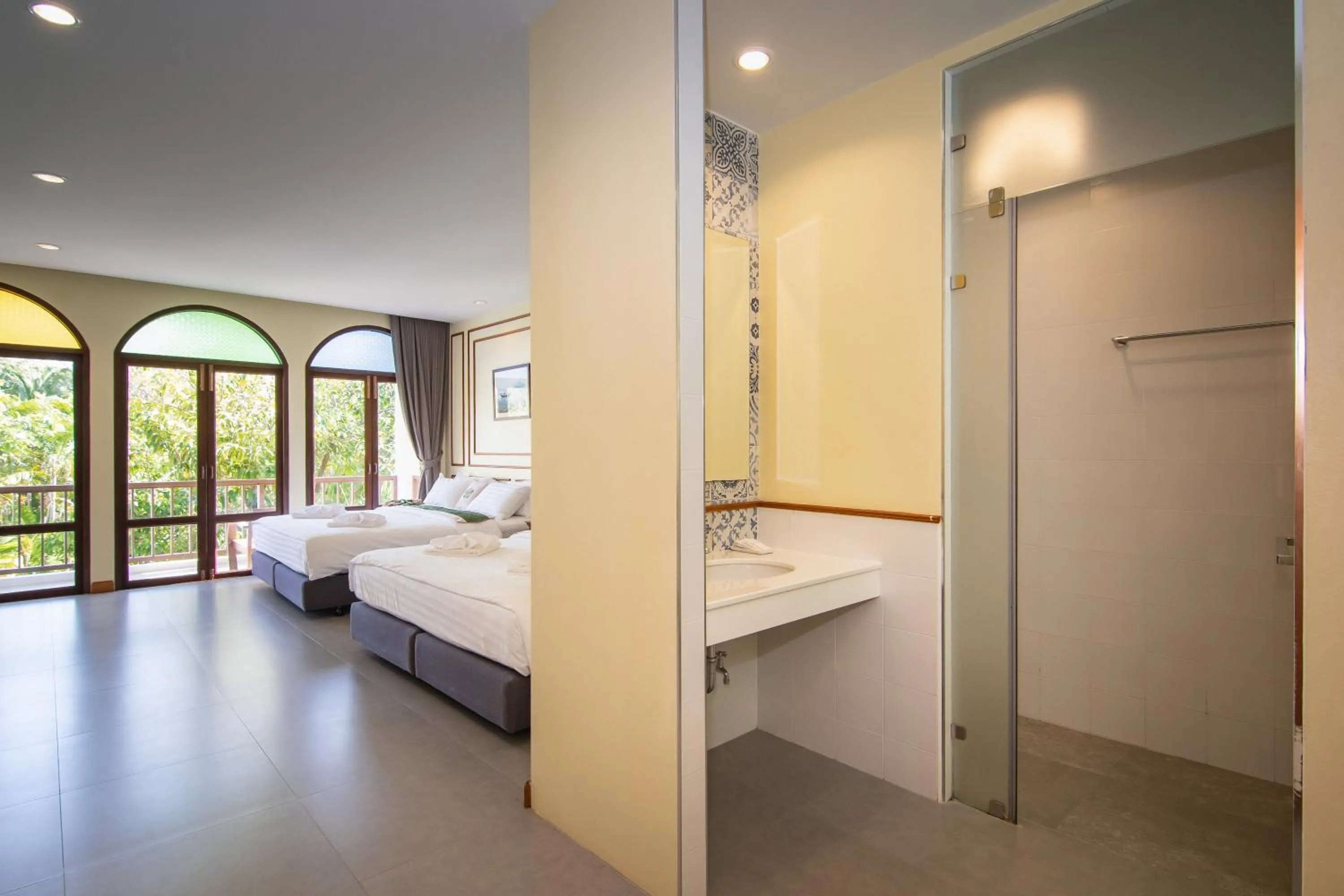 Bed in Baan Imm Sook Resort