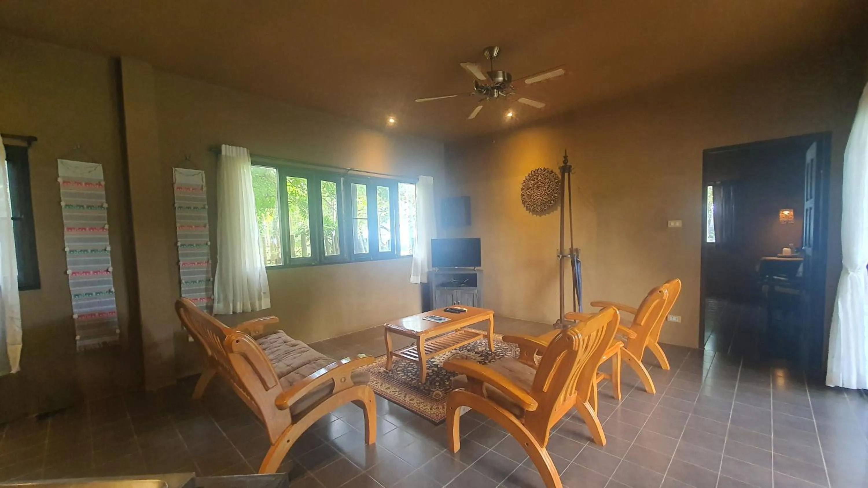 Living room in Melina Beach Front Bungalows