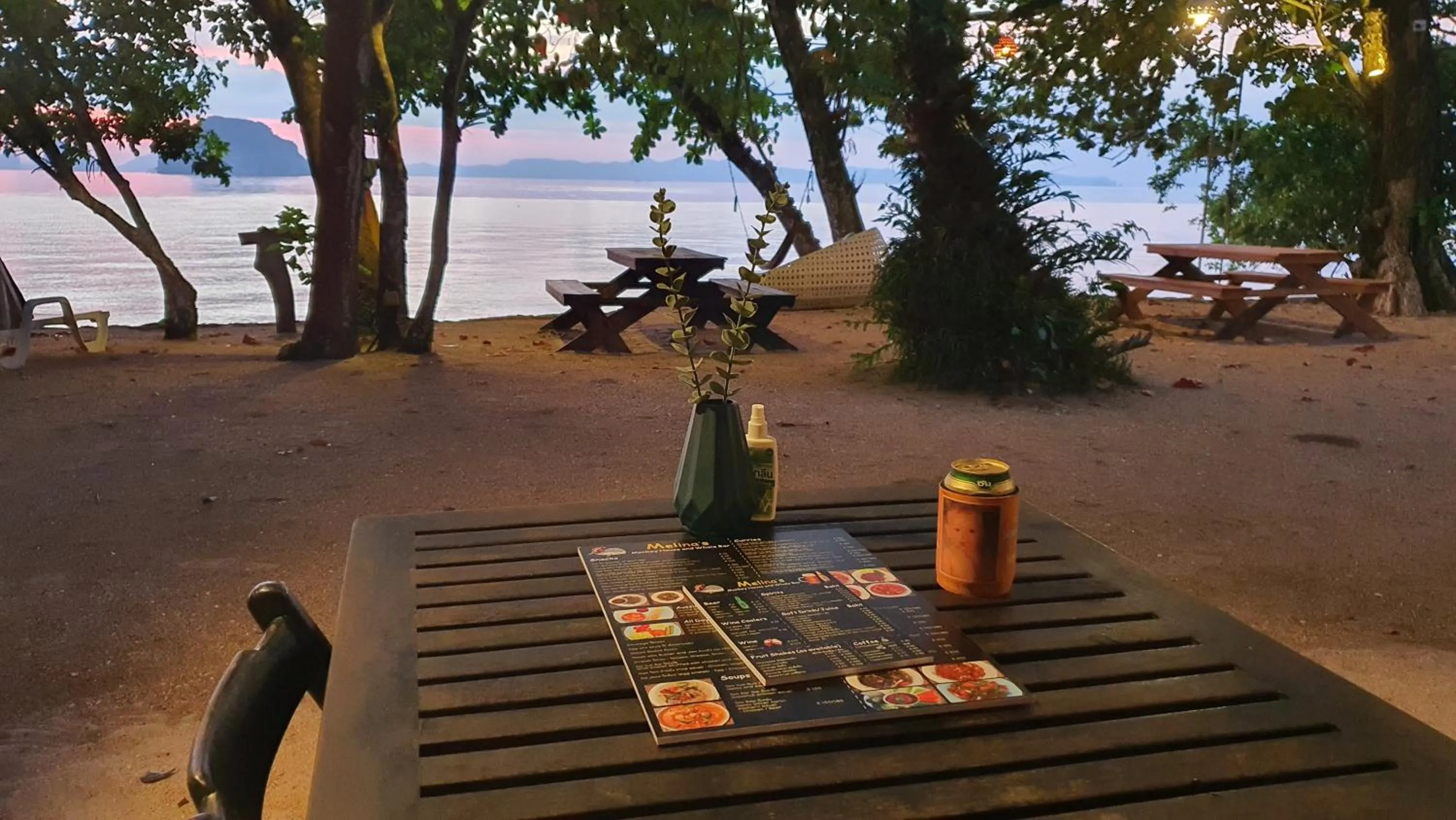 Seating area in Melina Beach Front Bungalows