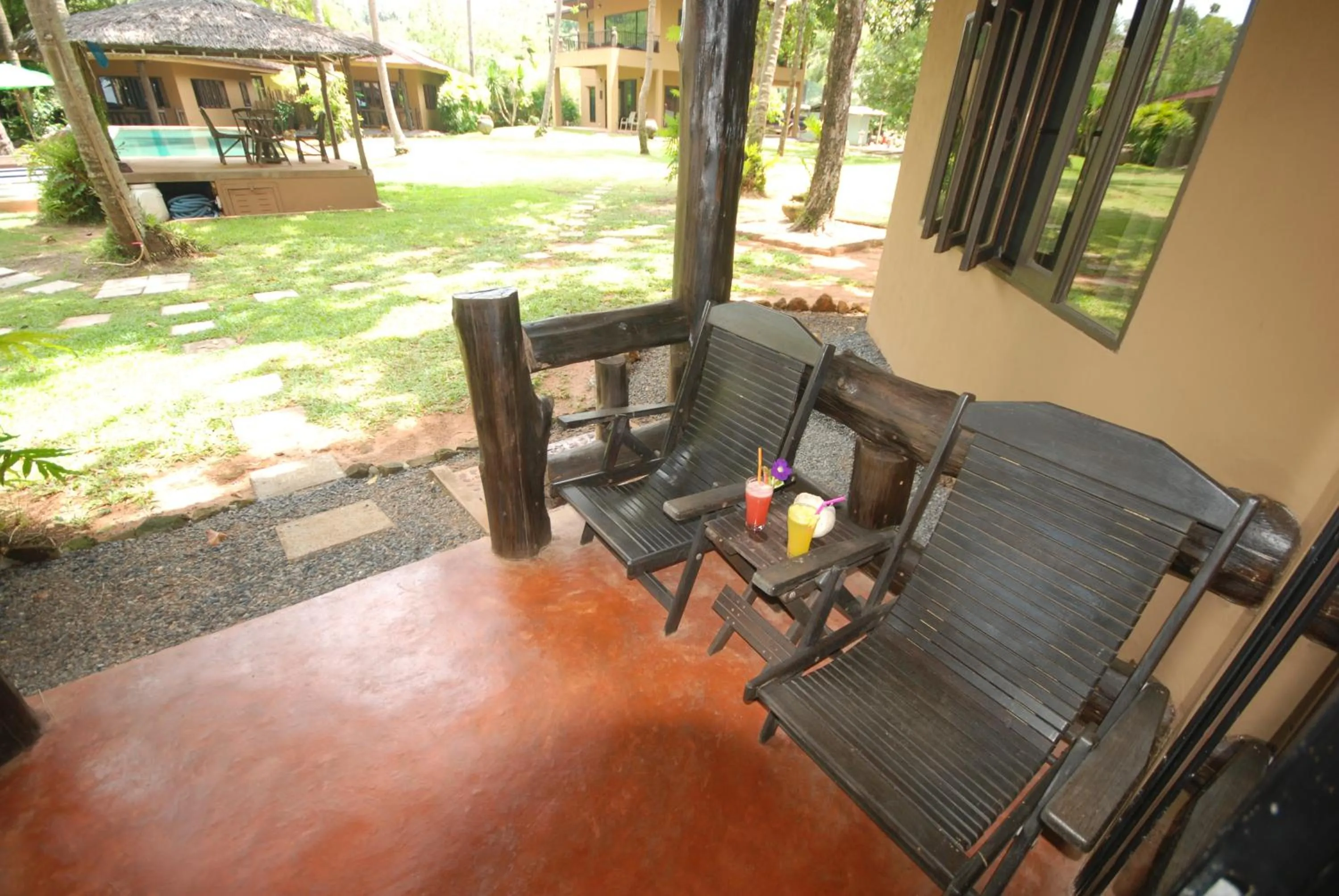 Garden view in Melina Beach Front Bungalows