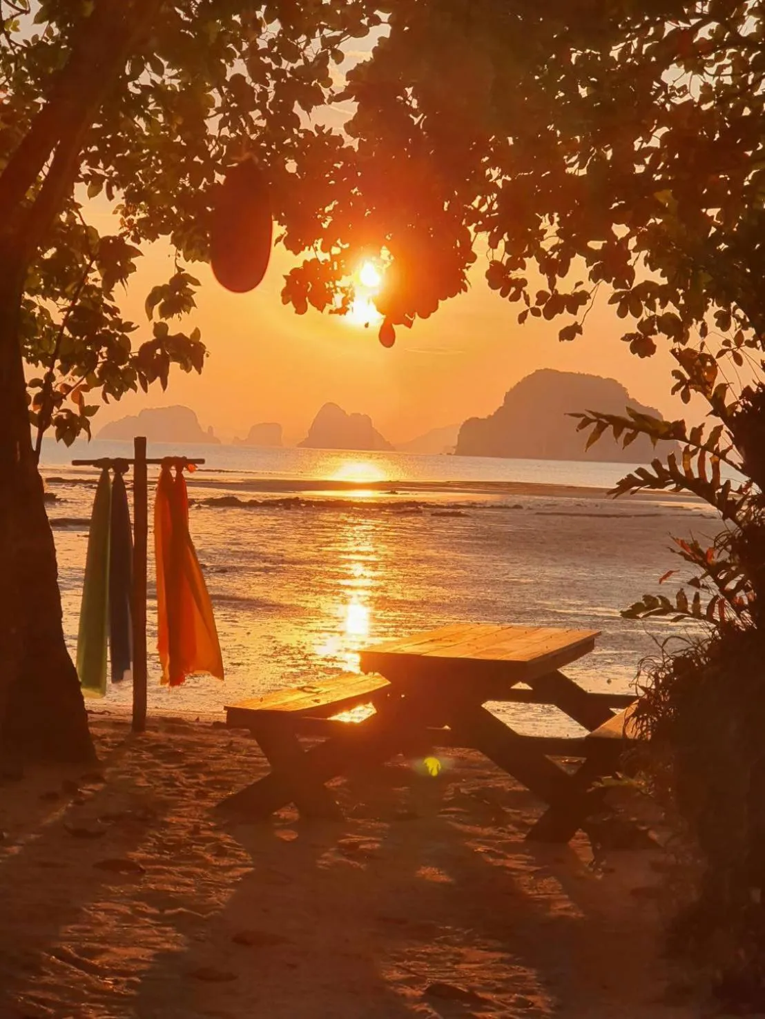 Sunset in Melina Beach Front Bungalows