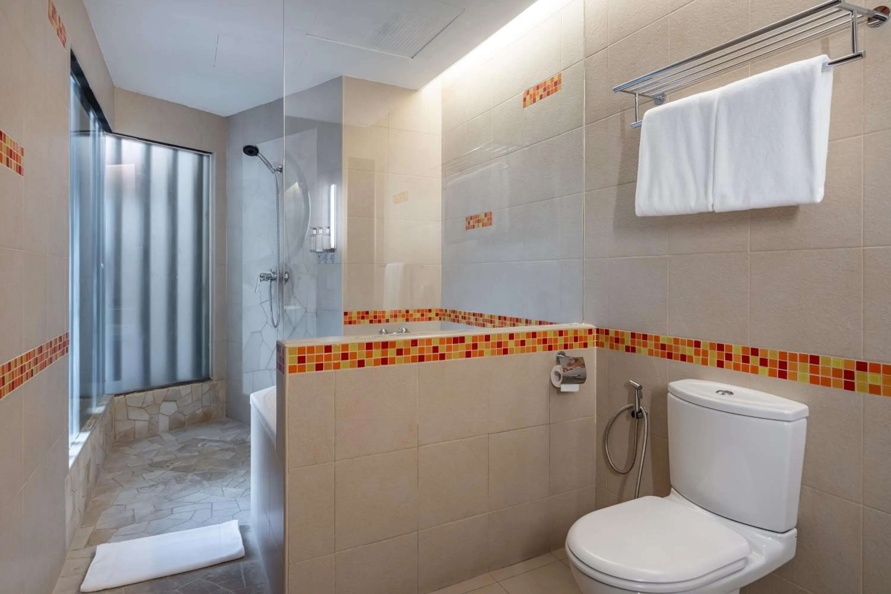 Bathroom in Hulhule Island Hotel- Private Beach Access & Airport Pick-up and Drop