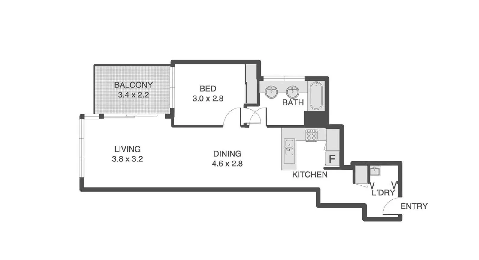 Floor plan in Aqualine Apartments On The Broadwater
