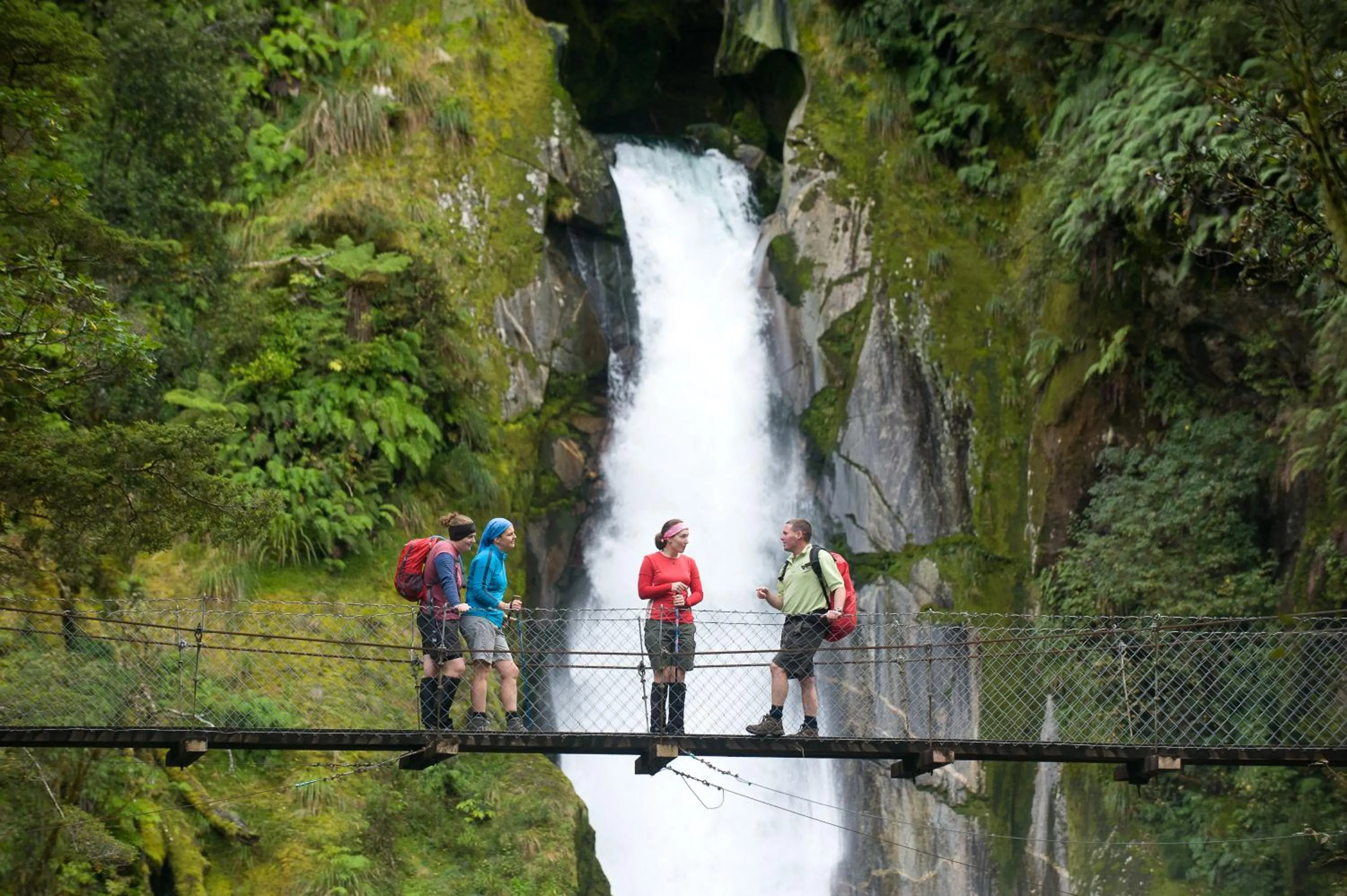 group of guests in Fiordland Lodge