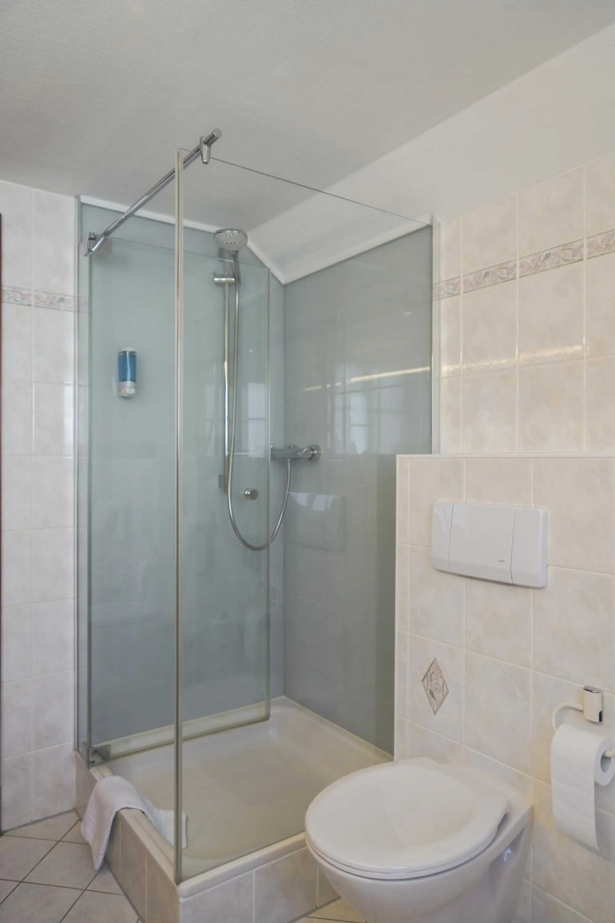Shower in Hotel Garni in der Breite
