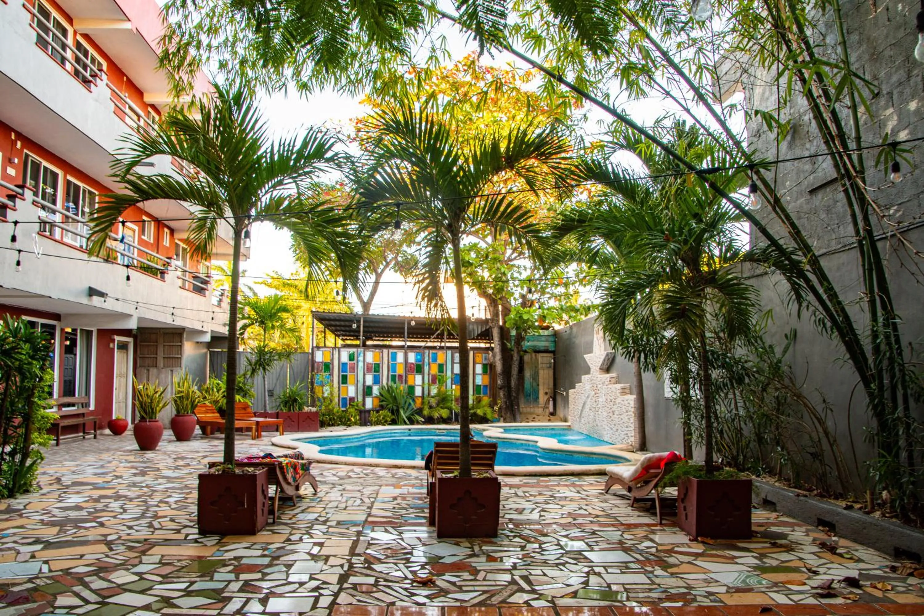 Pool view in Casa Colonial Tulum