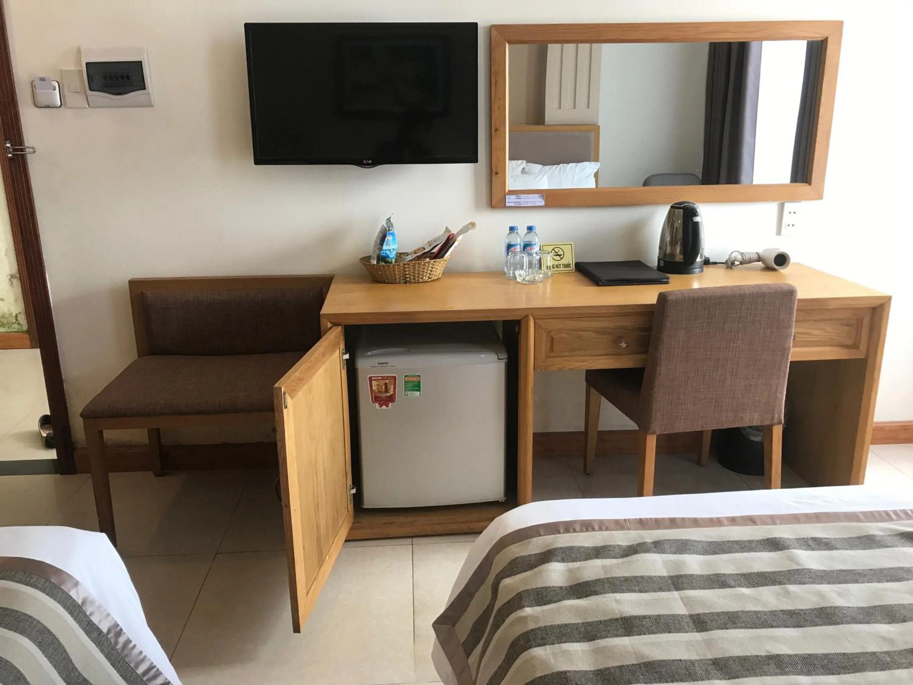 Bed in Elegant Hotel