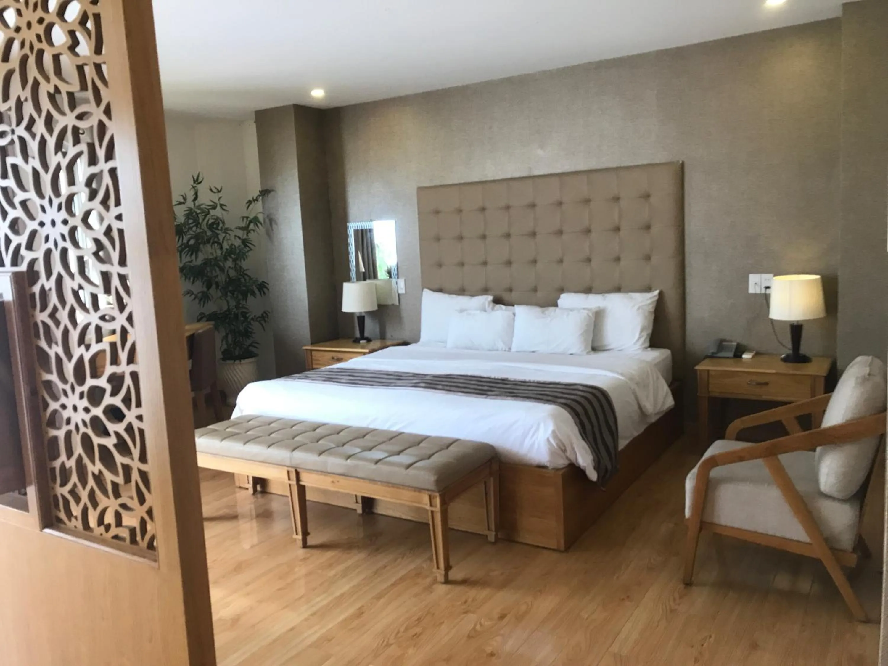 Bed in Elegant Hotel