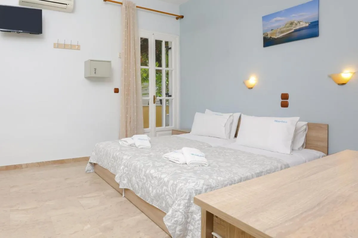 Bed in Marina Apartments, Agios Gordios Corfu
