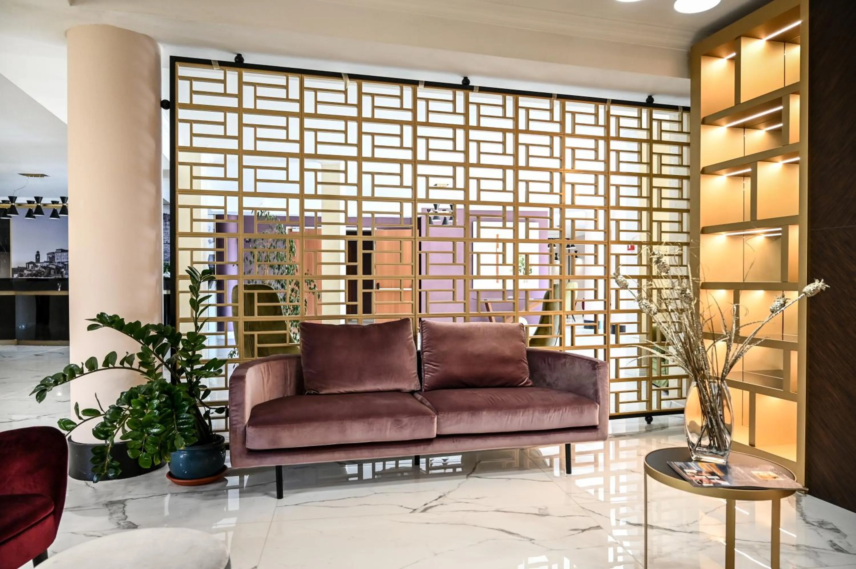 Lobby or reception in Roma Domus Hotel