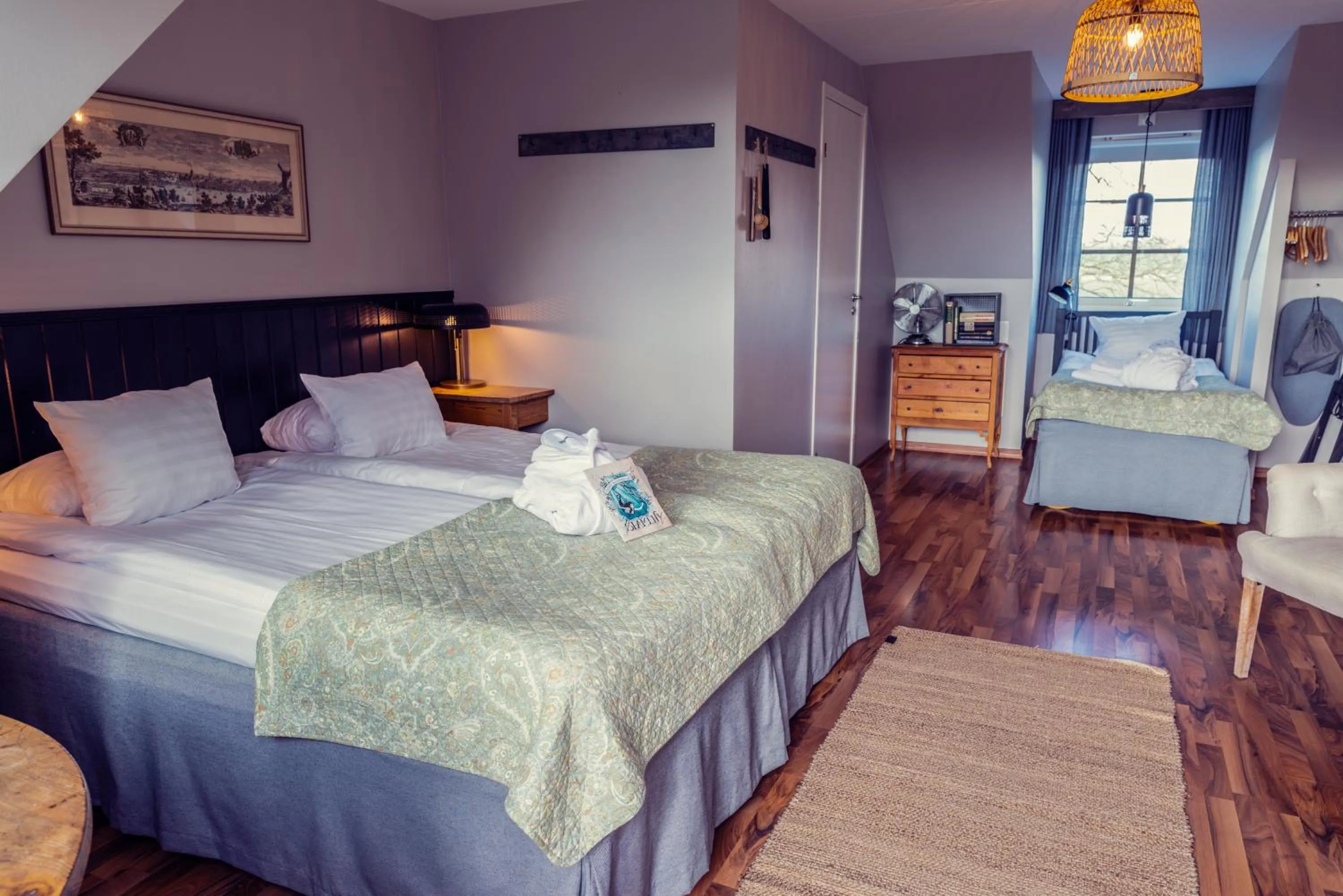 Bed in Hotell Mossbylund